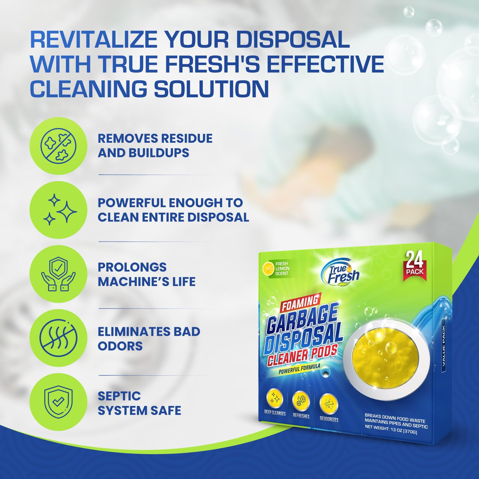 Garbage Disposal Cleaner Tablets (24 Count)