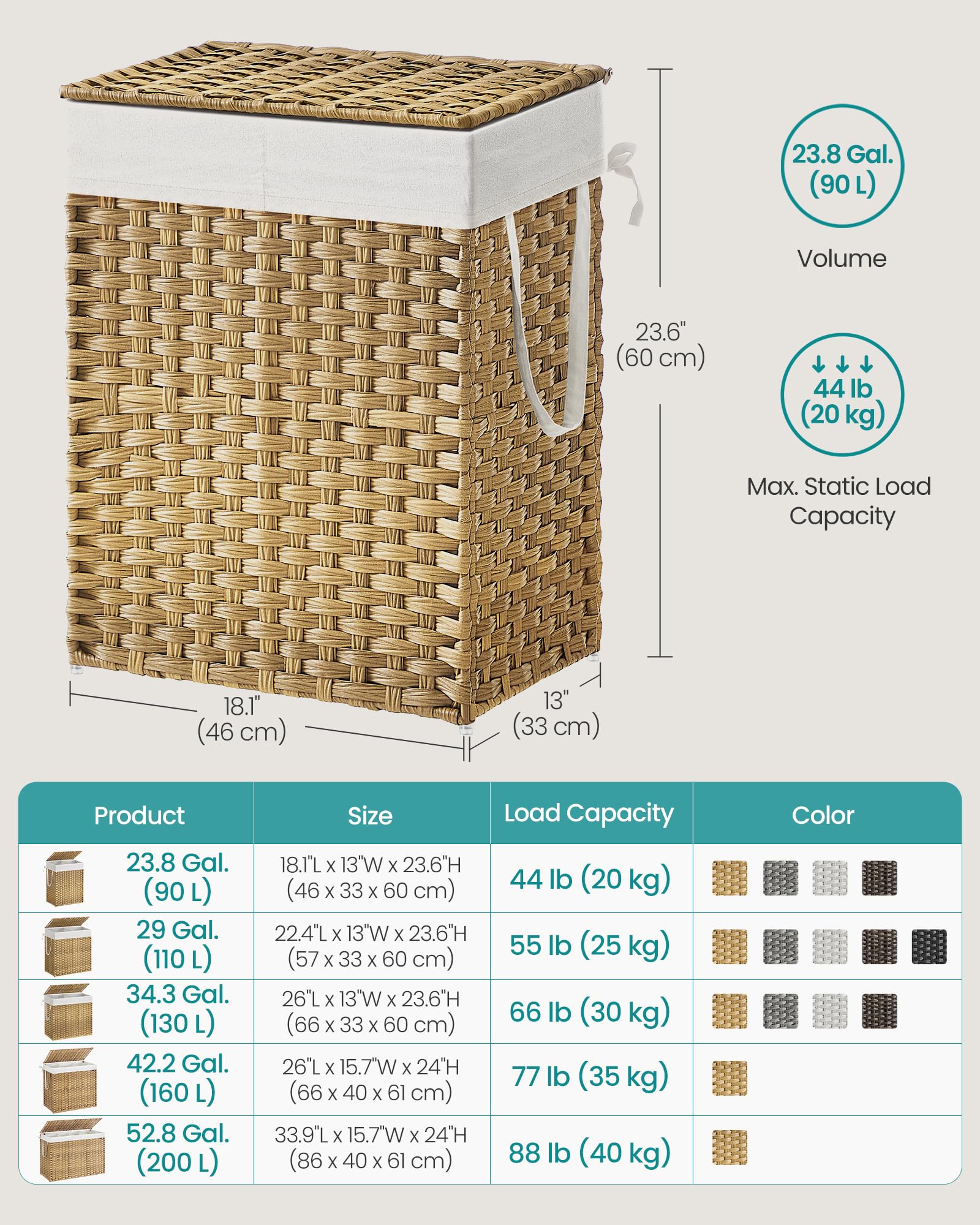 Laundry Hamper with Lid - ModHome Supplies