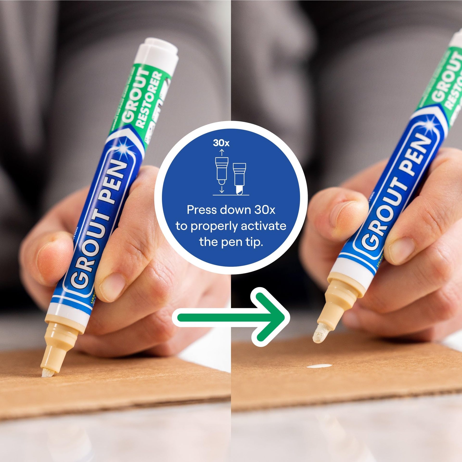 Grout Pen Cream Tile Grout Paint Marker (2 Count)