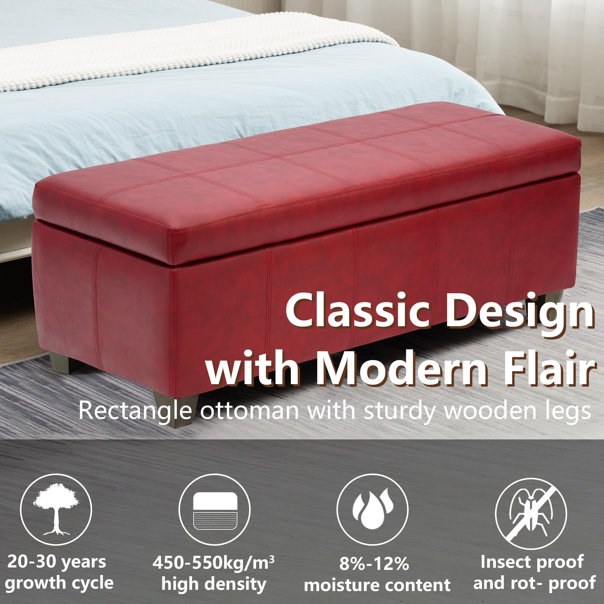 51 Inch Storage Ottoman