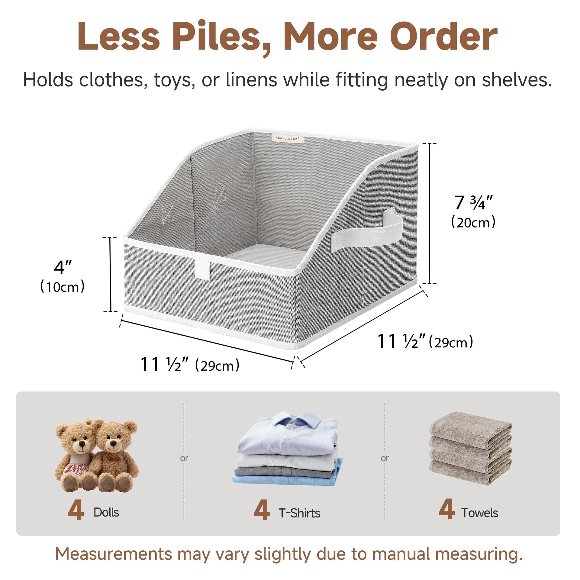 Closet Storage Bins Trapezoid (3 Count)