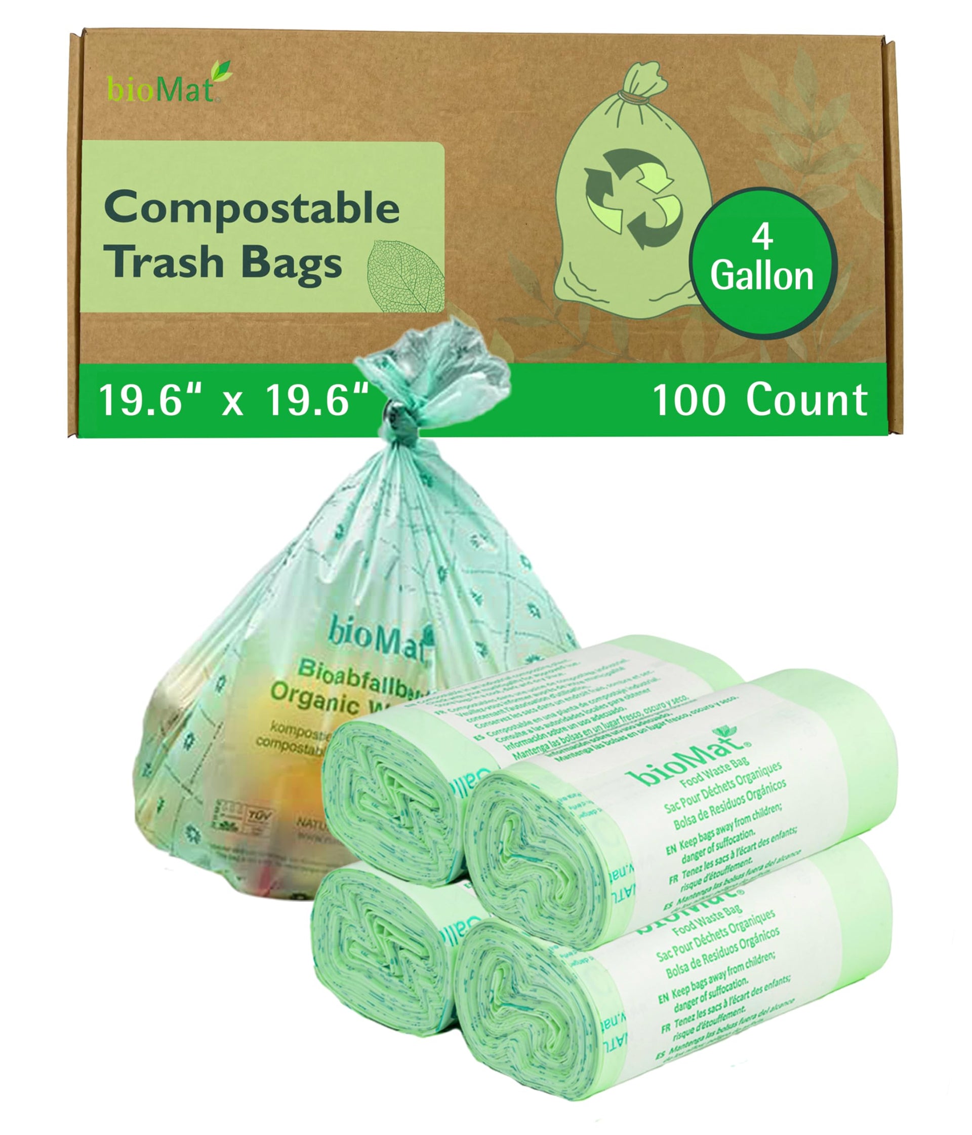4 Gallon Compostable Food Scrap Bags (100 Count)