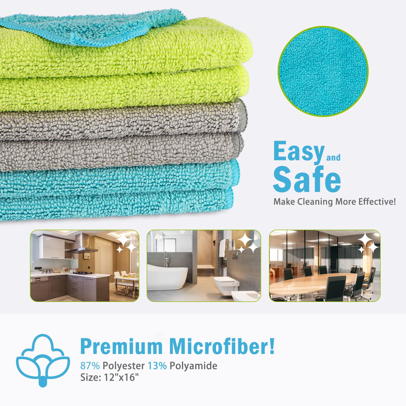 Microfiber Cleaning Cloth (100 Count)