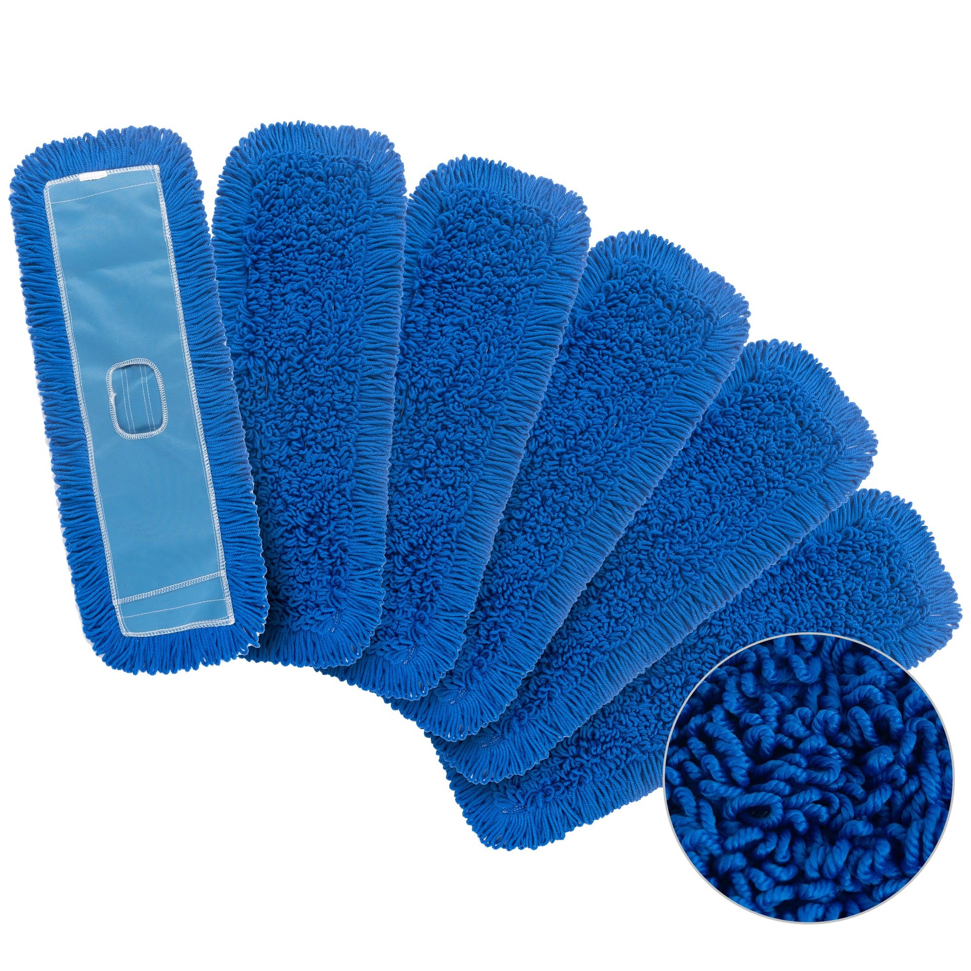 Matthew 36'' Microfiber Loop Dust Mop Washable Commercial&Residential Heavy Duty Mop Head Replacement Premium Absorbent Industrial Dust Mop Refill Pads for Hardwood (6 Count) - ModHome Supplies