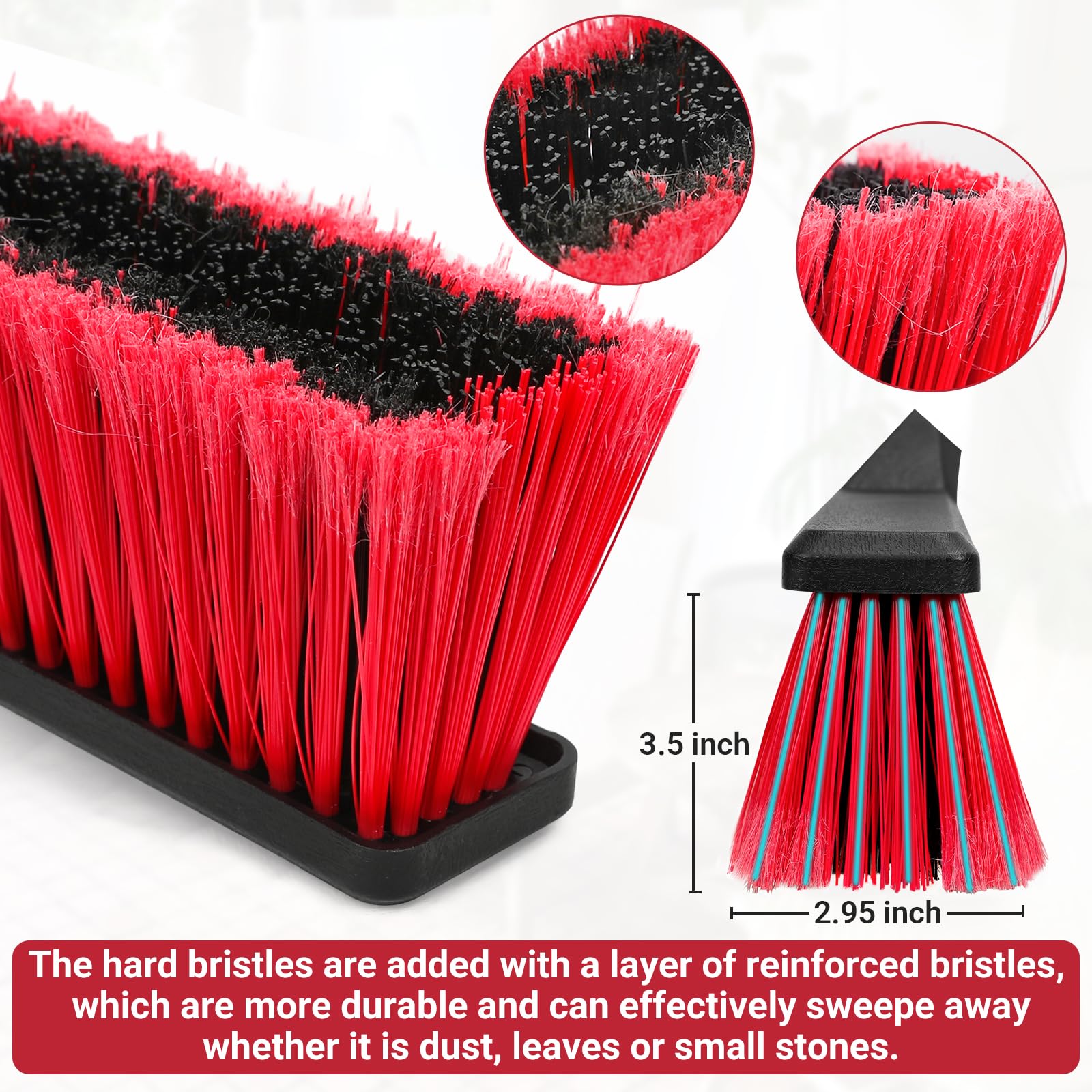 24" Push Broom with 63" Long Handle