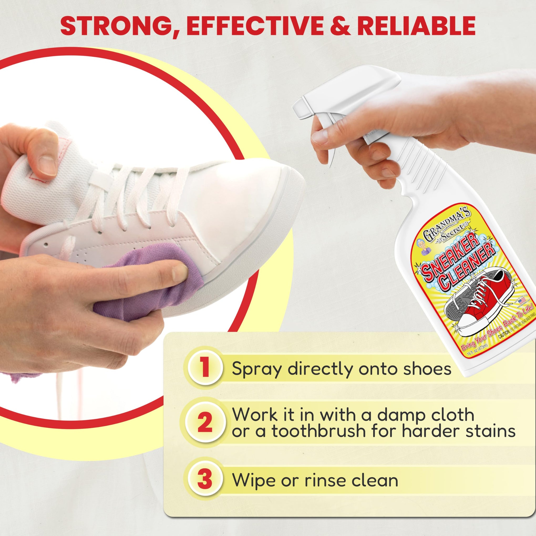 Shoe Cleaner Stain Remover Spray for Rubber (16 Fl Oz)