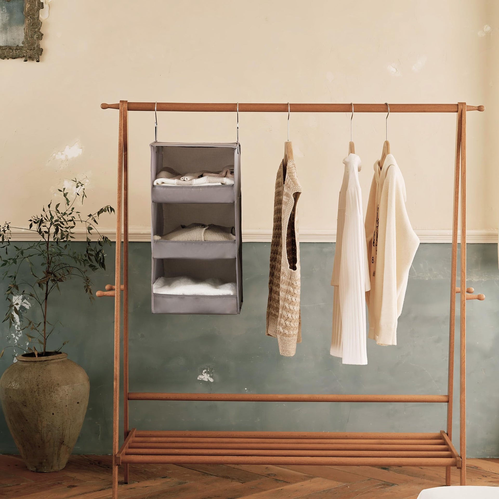 3 Shelf Hanging Closet Organizer