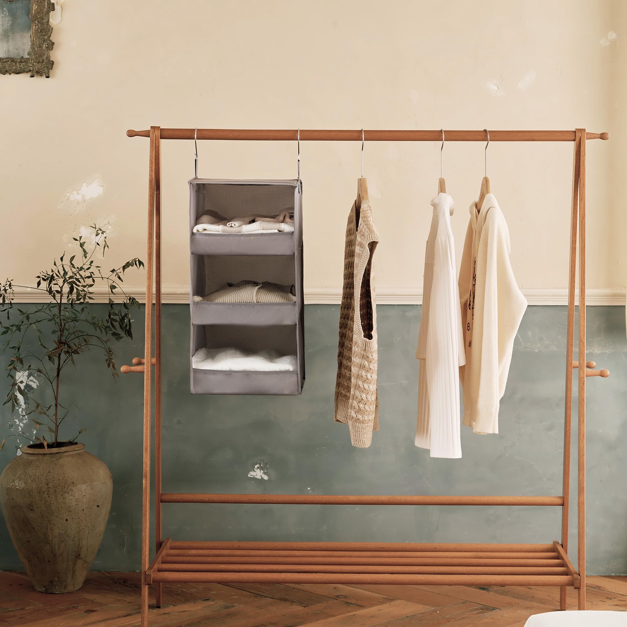 3 Shelf Hanging Closet Organizer