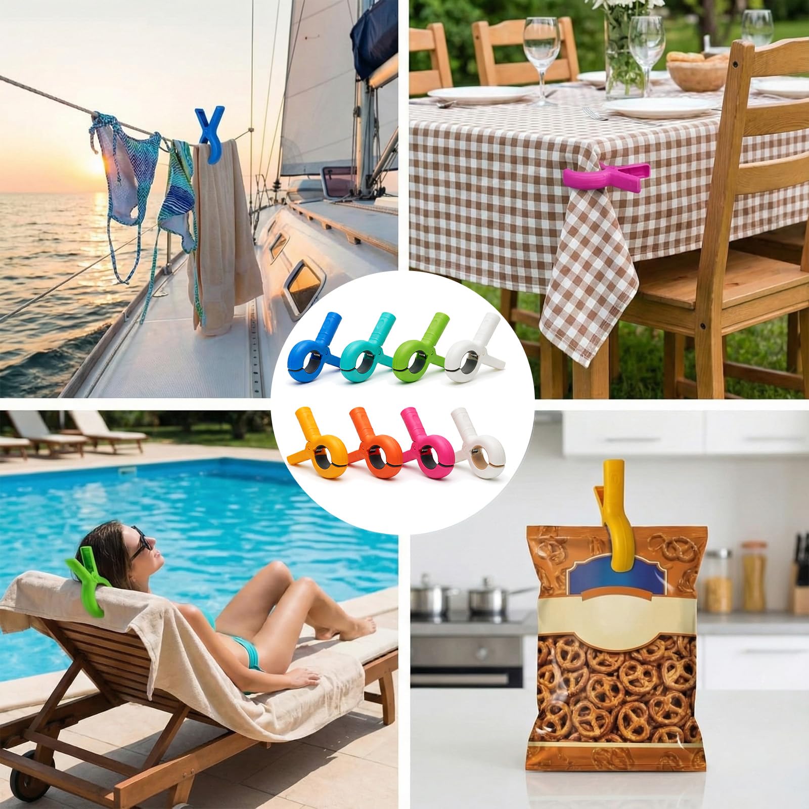Large Beach Towel Clips for Beach Chairs