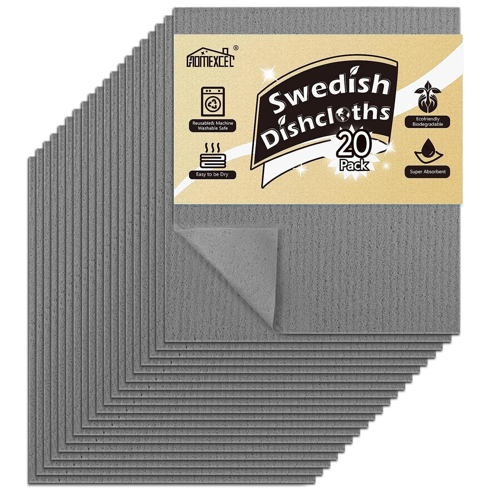 20PK Swedish Dishcloths for Kitchen (20 Count)