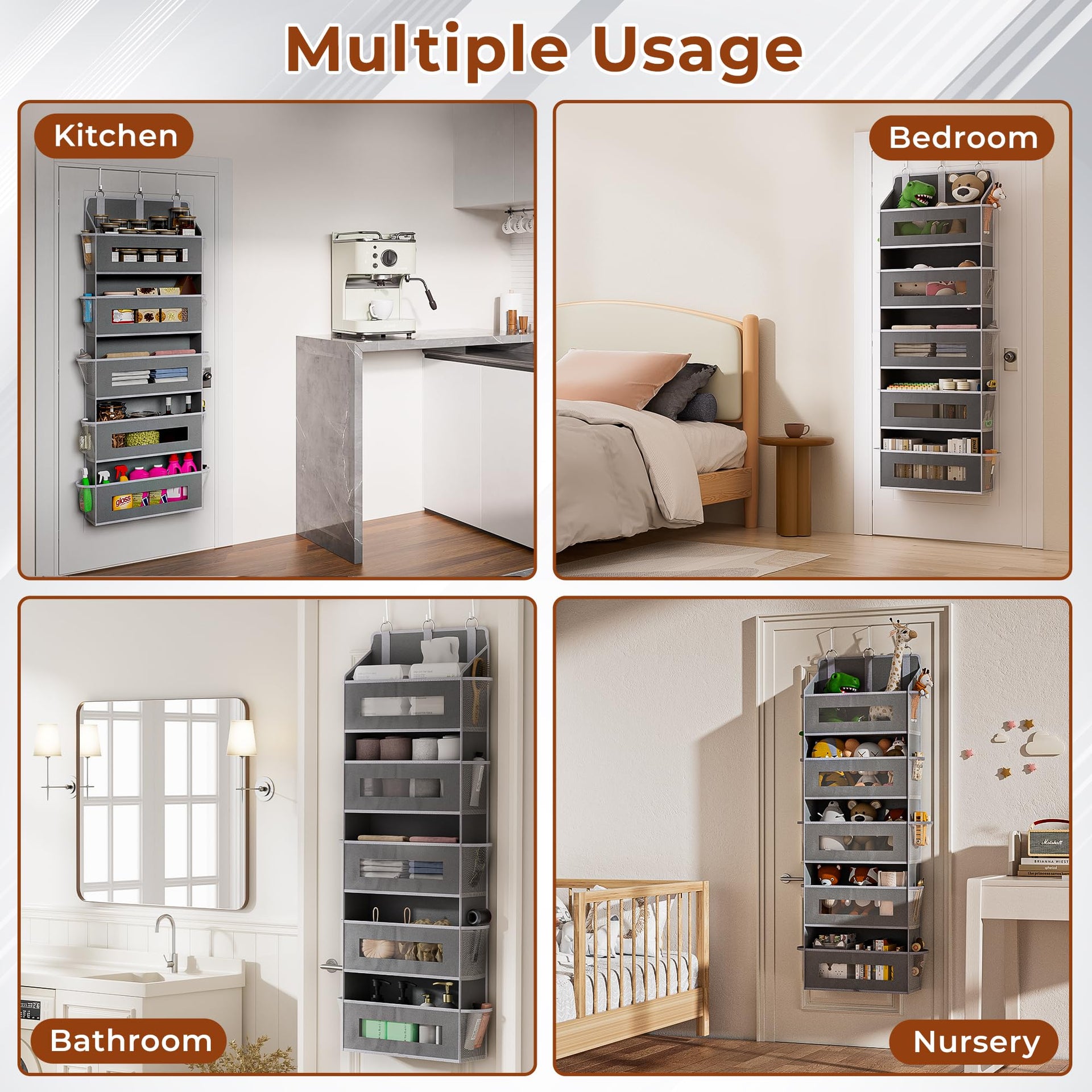 3 Pack 5 Tier Over The Door Organizer Space (3 Count)