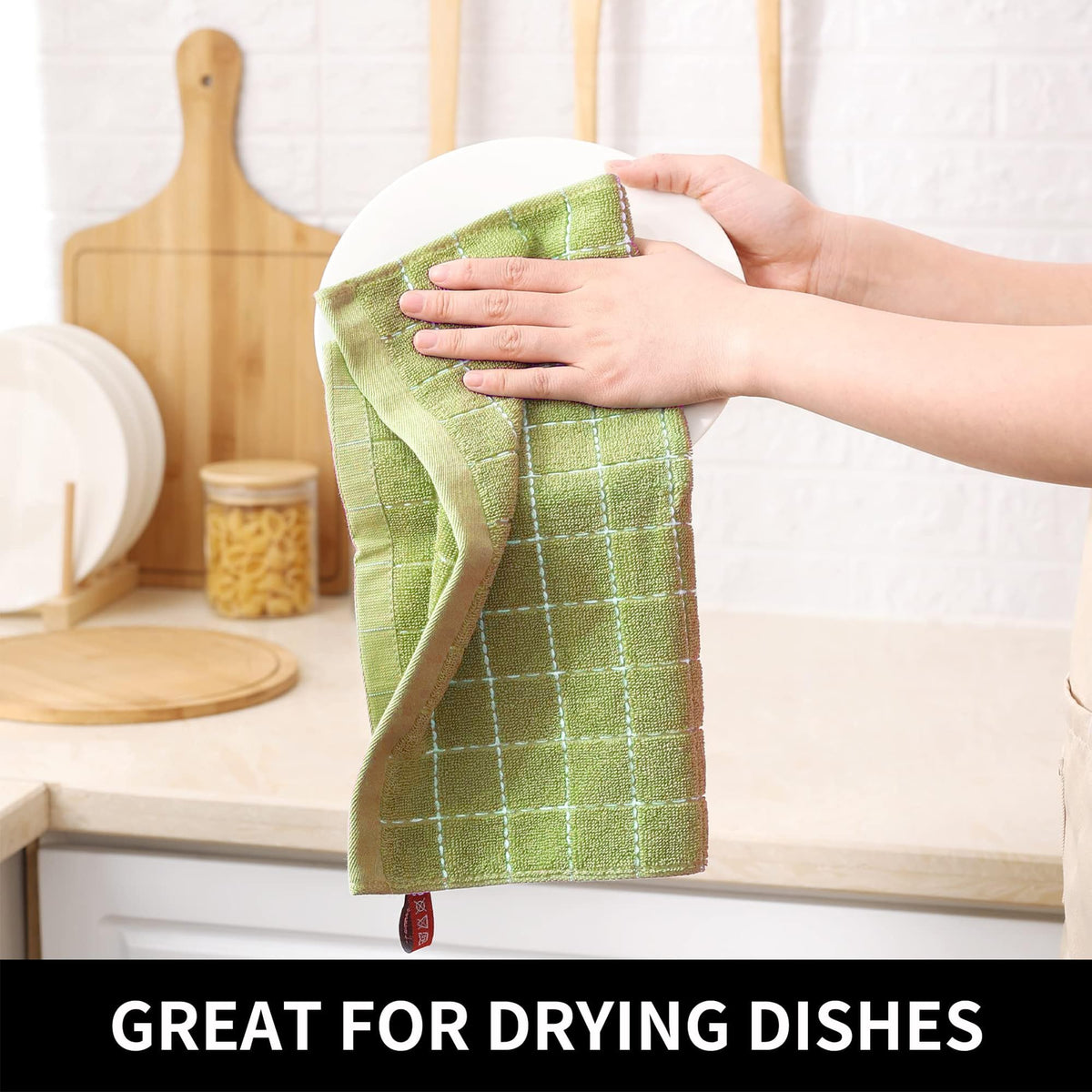 100% Cotton Terry Kitchen Dish Cloths (6 Count)