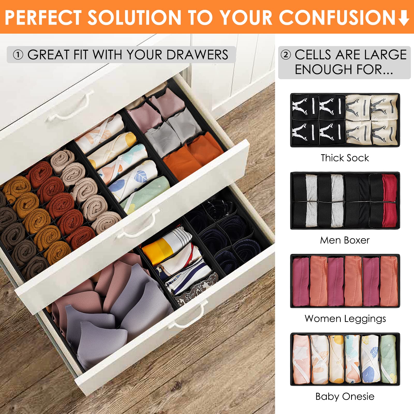 12 Pack Drawer Organizers (12 Count)