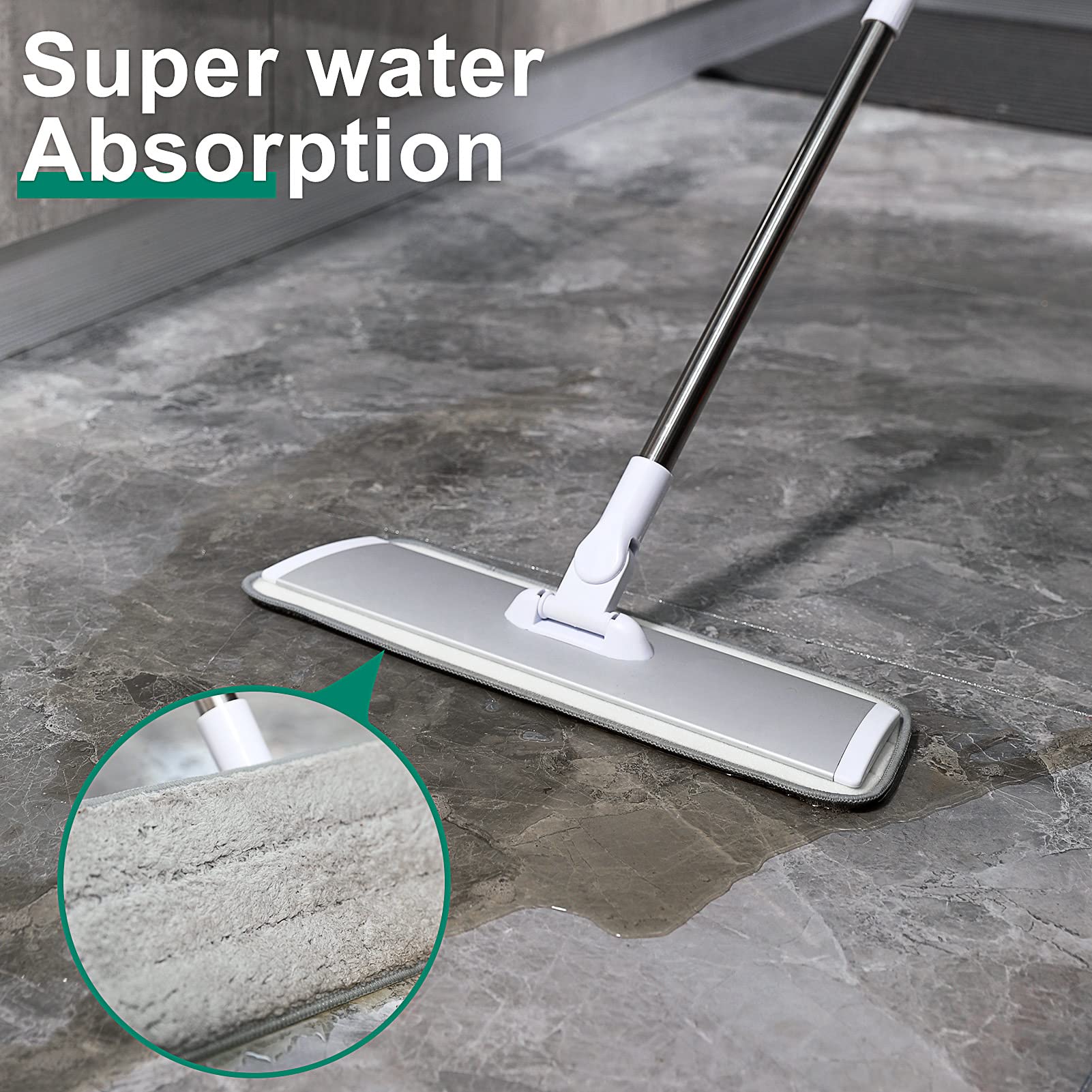 18" Professional Microfiber Mop Floor Cleaning System - ModHome Supplies