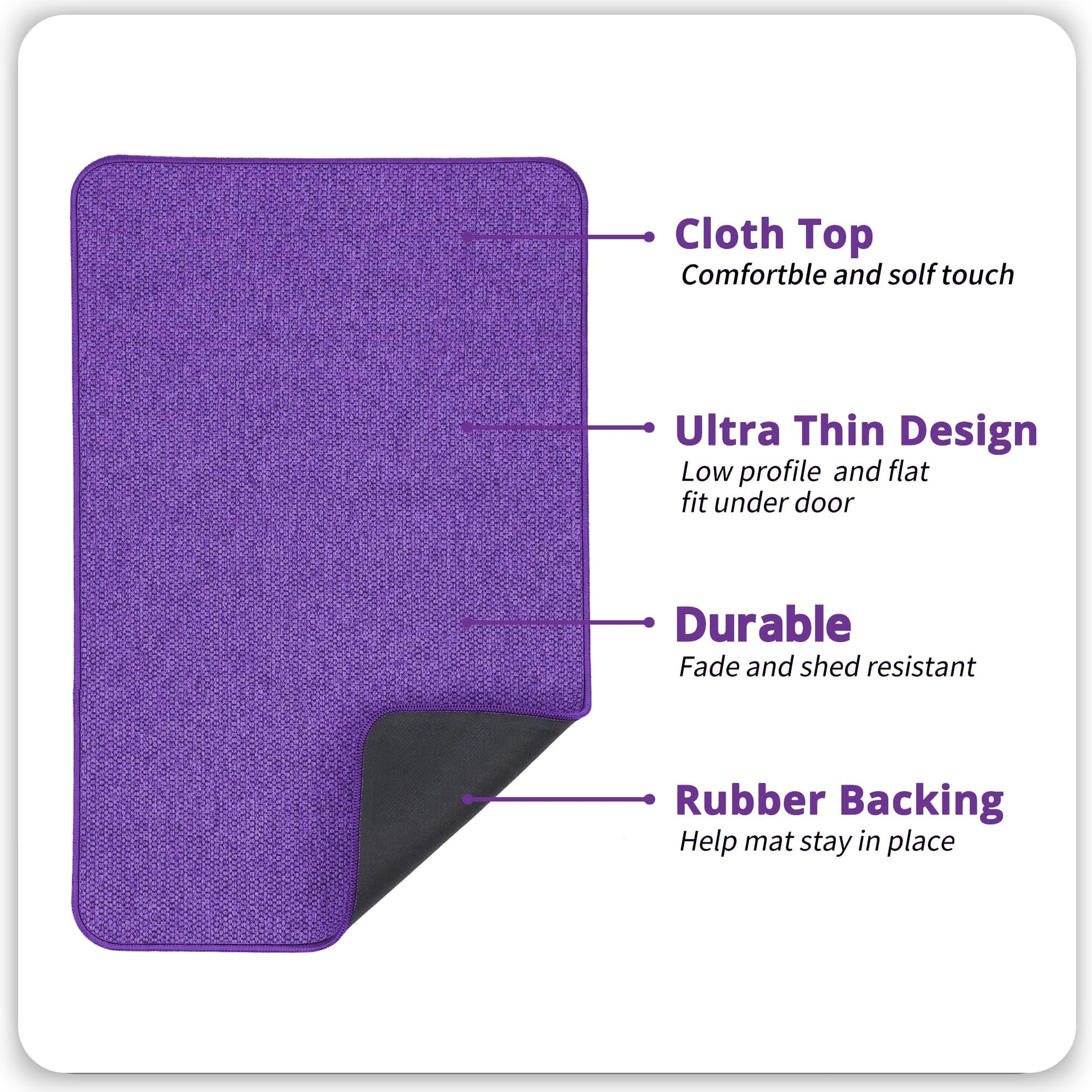 Bath Mat Ultra Thin Bathroom Rugs (6 Sq Ft)