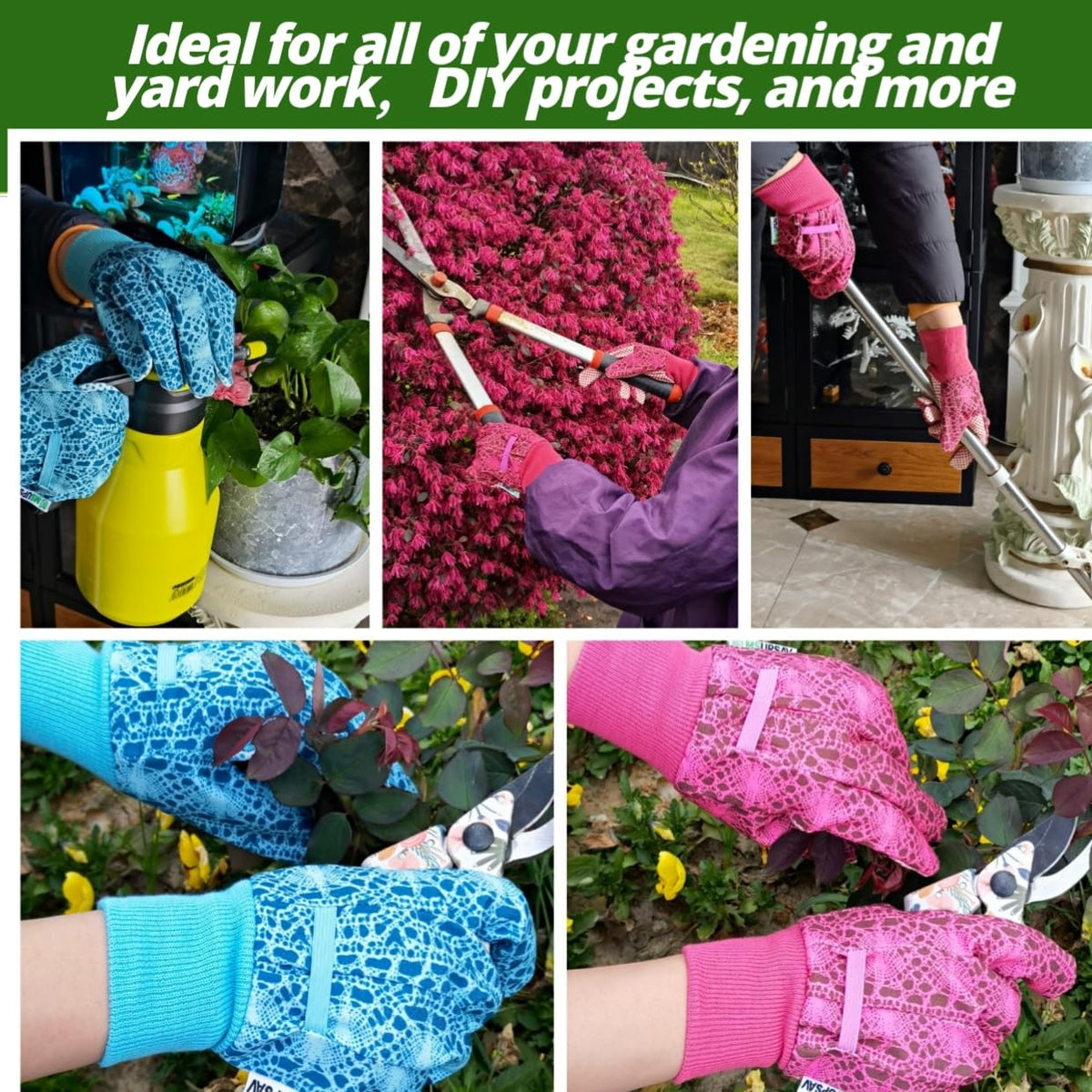 4 Pairs Gardening Gloves