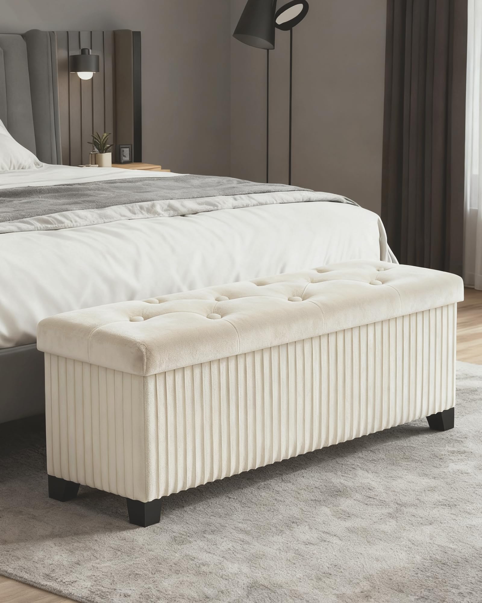 43 Inches Storage Ottoman Bench