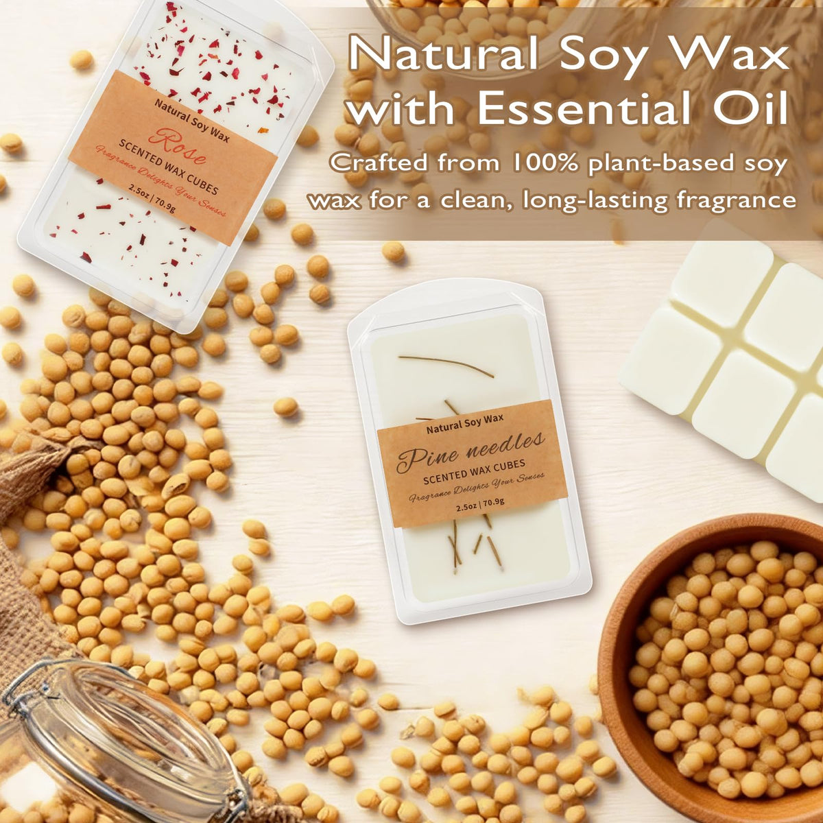 Wax Melts 6 Pack Summer Scented Wax Cubes for Wax Warmer