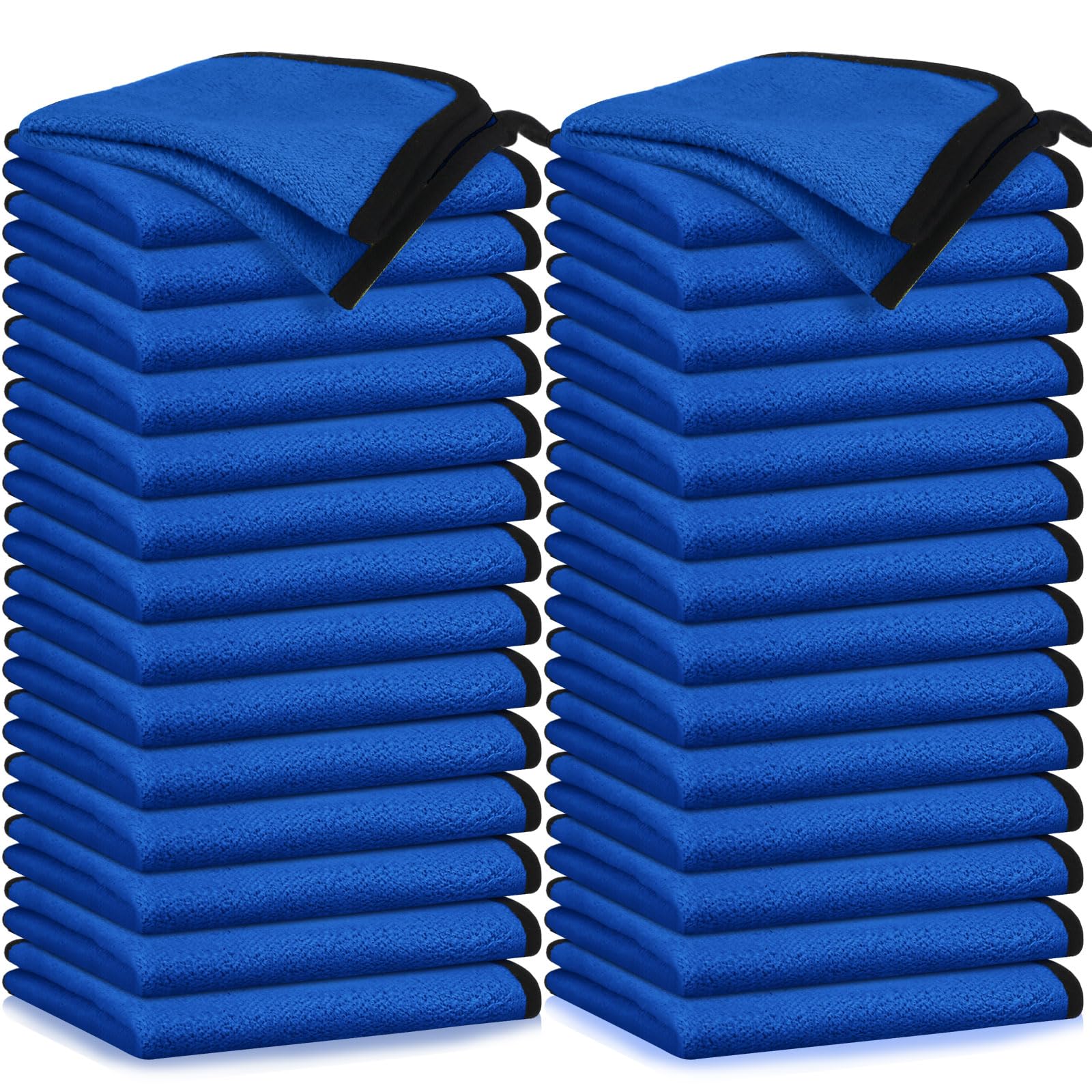40 Pcs Blue Microfiber Towels (30 Count)