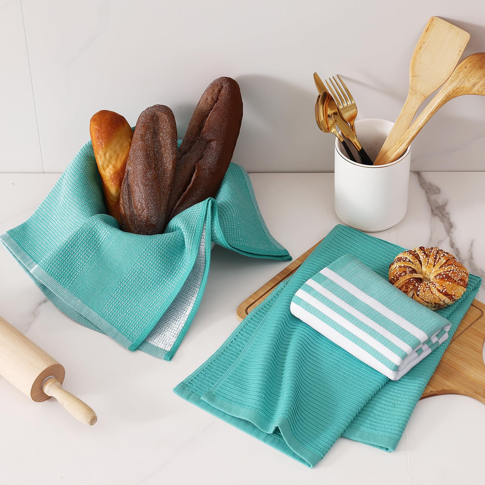Cotton 380 GSM Premium Kitchen Towels (9 Count)