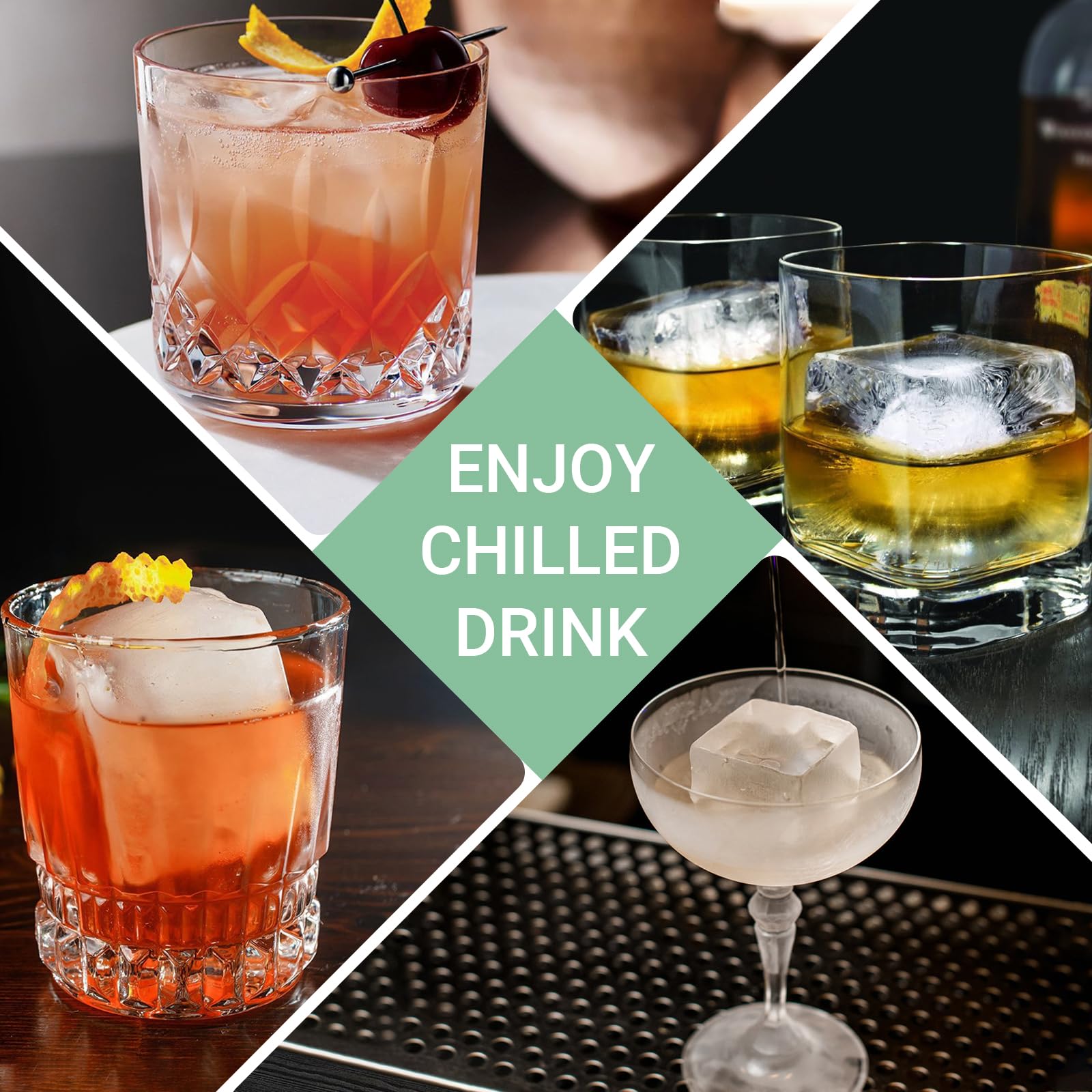 Large Ice Cube Trays for Whiskey