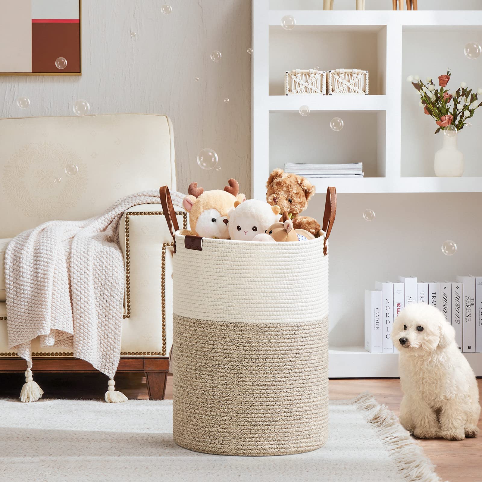 72L Tall Woven Rope Laundry Hamper (2434.6096 Fl Oz) - ModHome Supplies