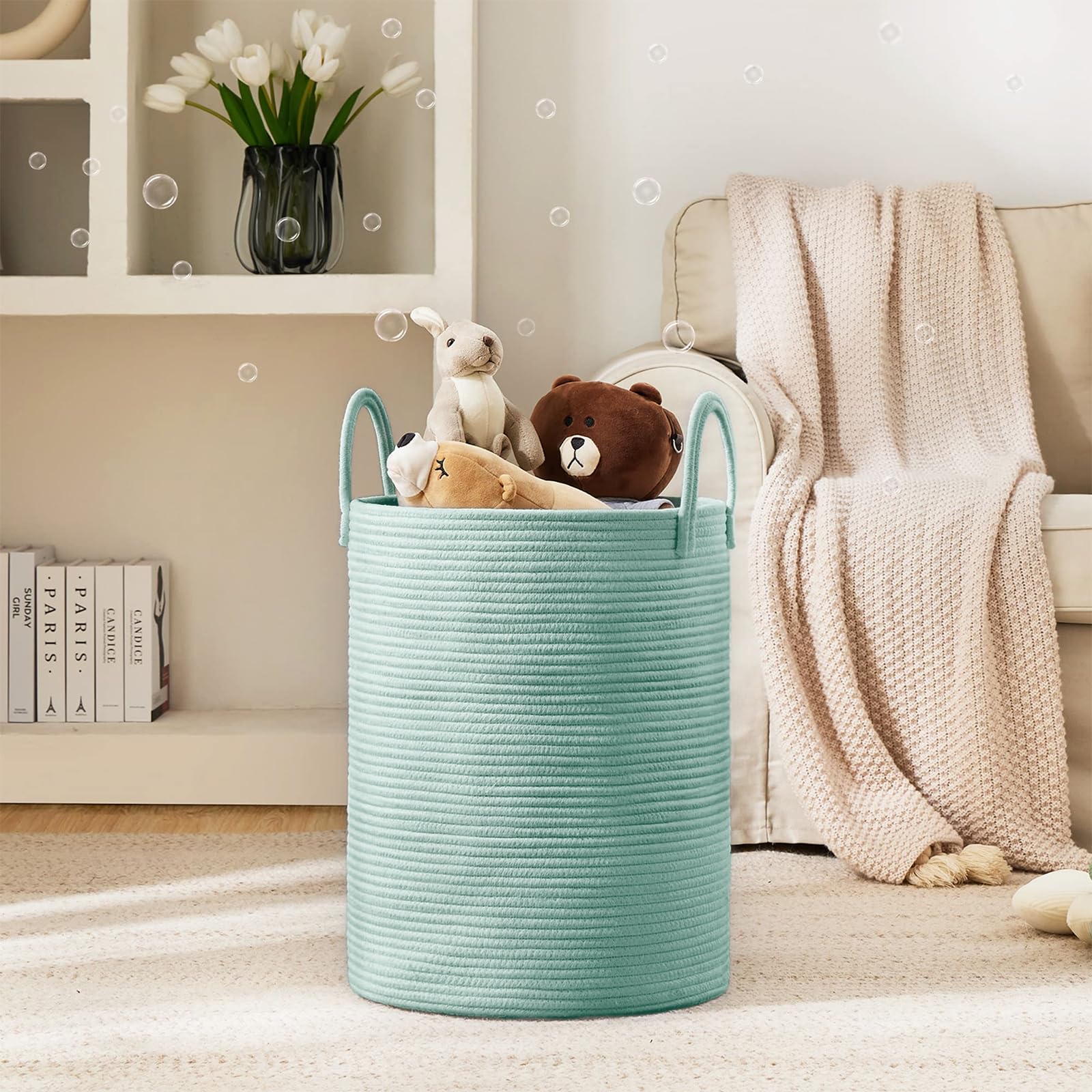 Cotton Rope Laundry Hamper Basket (1961.2133 Fl Oz) - ModHome Supplies