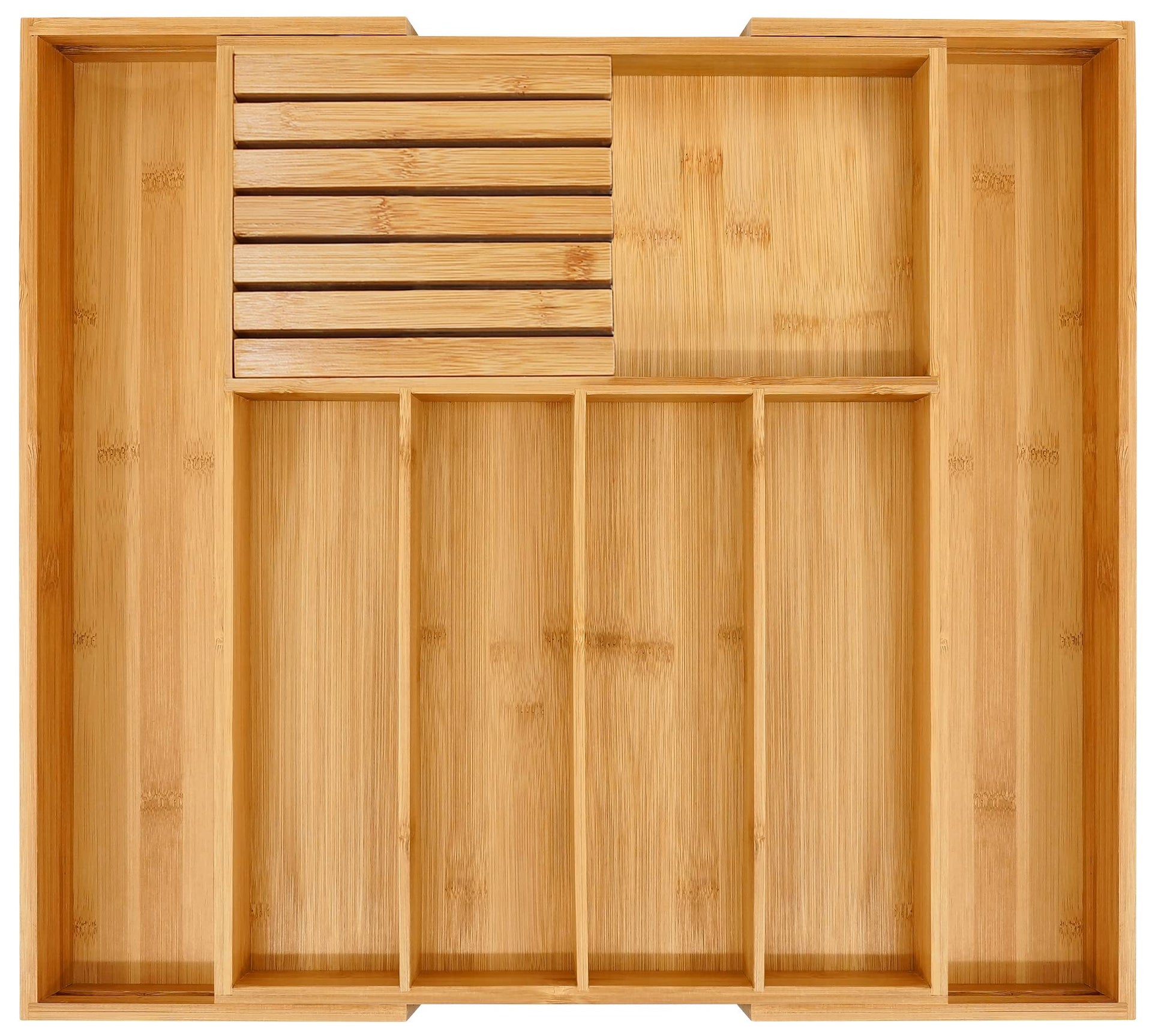 Bamboo Silverware Drawer Organizer