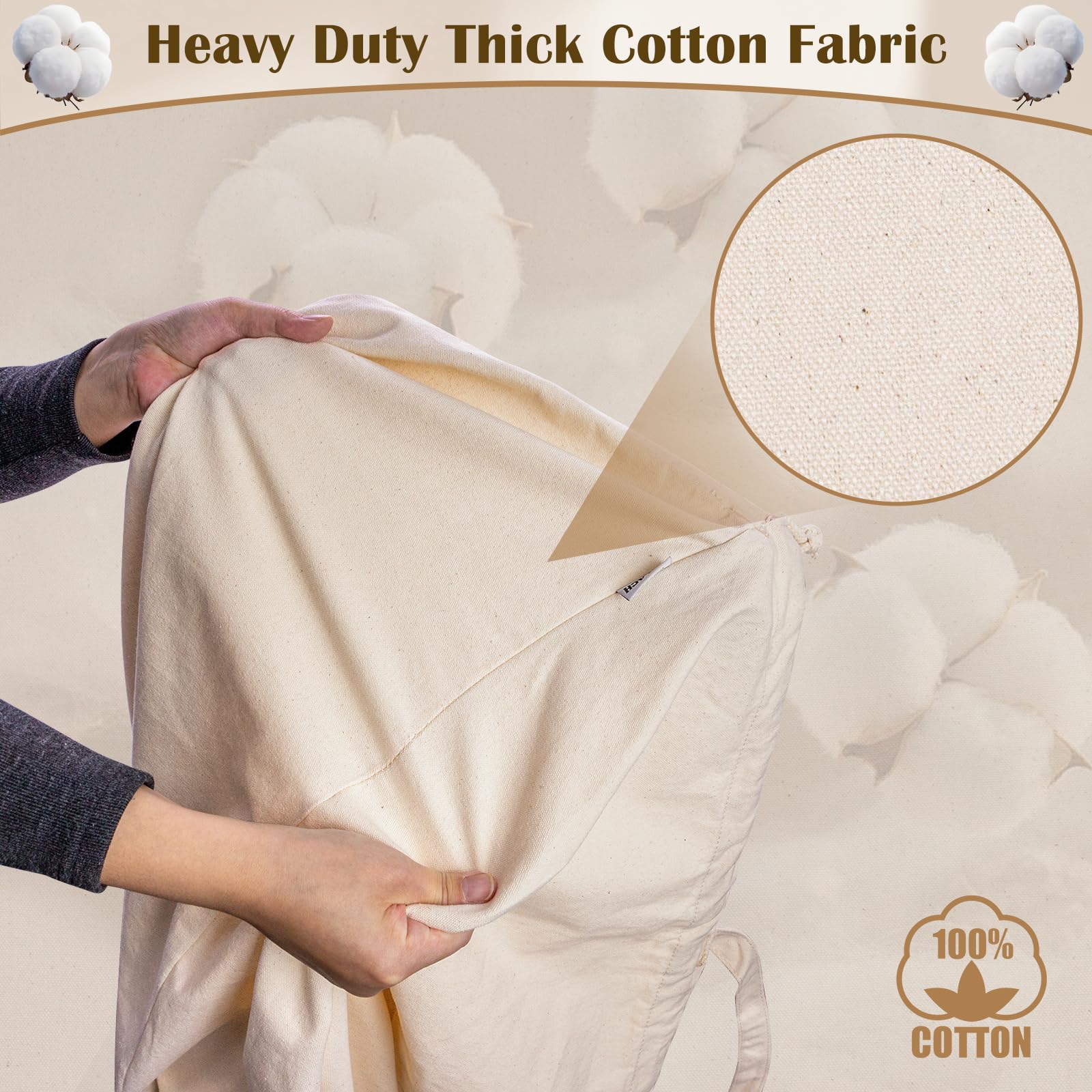 Cotton Canvas Laundry Bag 30"Wx 35"H
