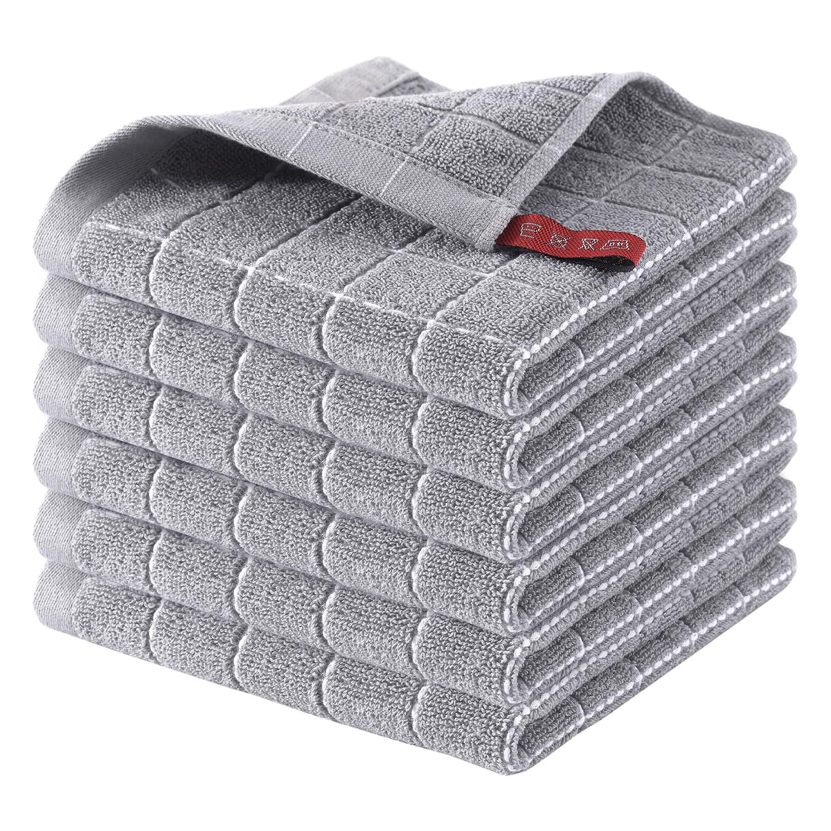 100% Cotton Terry Kitchen Dish Cloths (6 Count)