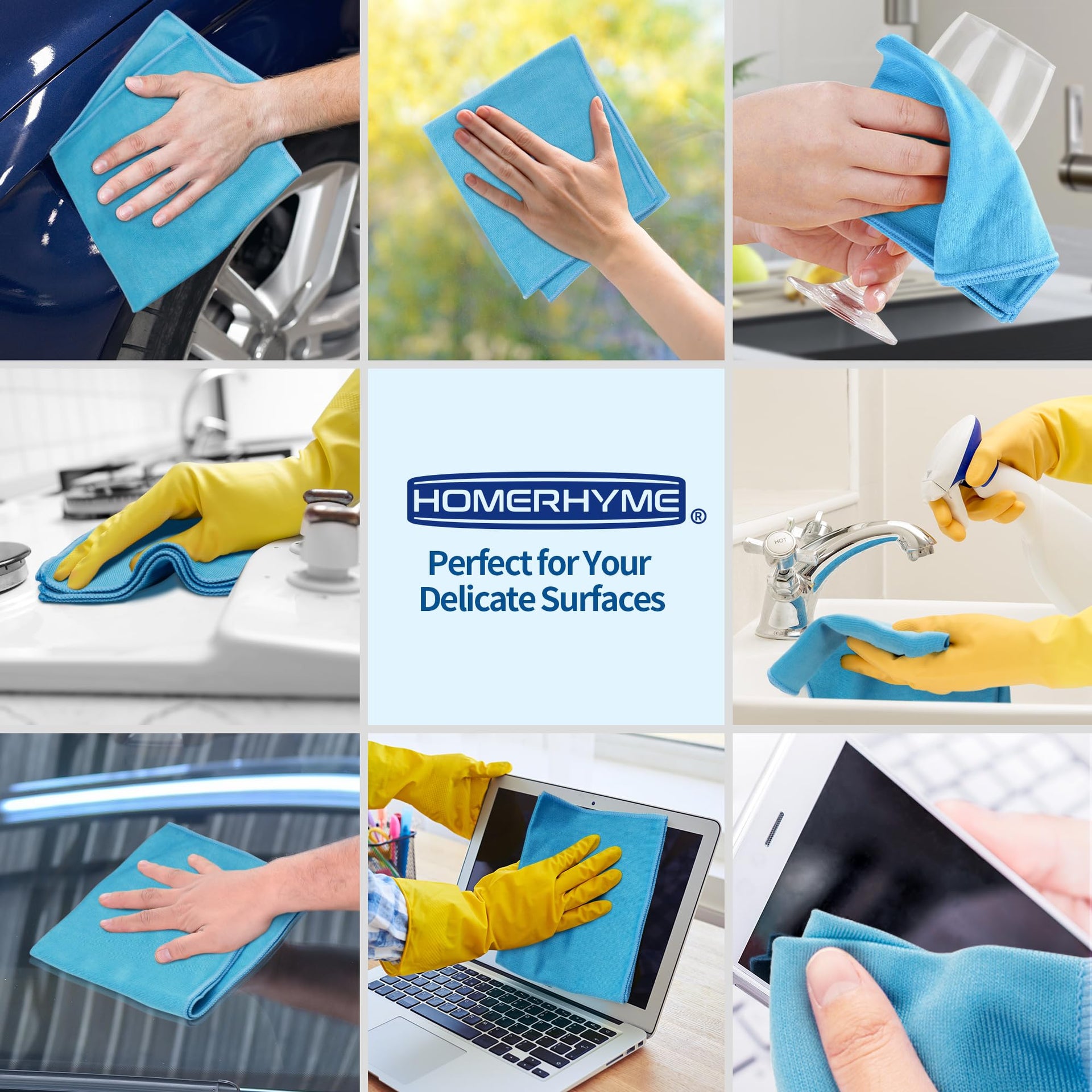 Microfiber Glass Cleaning Cloth (10 Count)