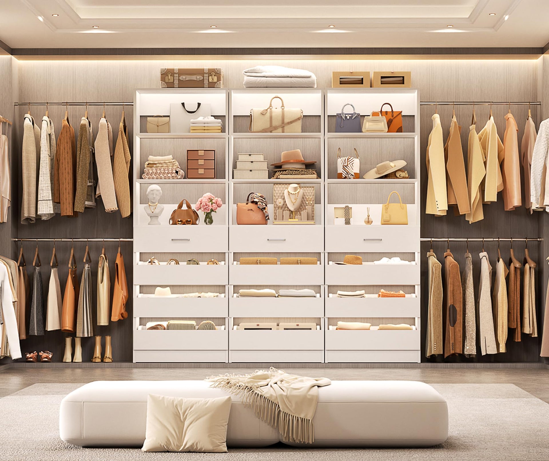 Closet System with 12 Drawers