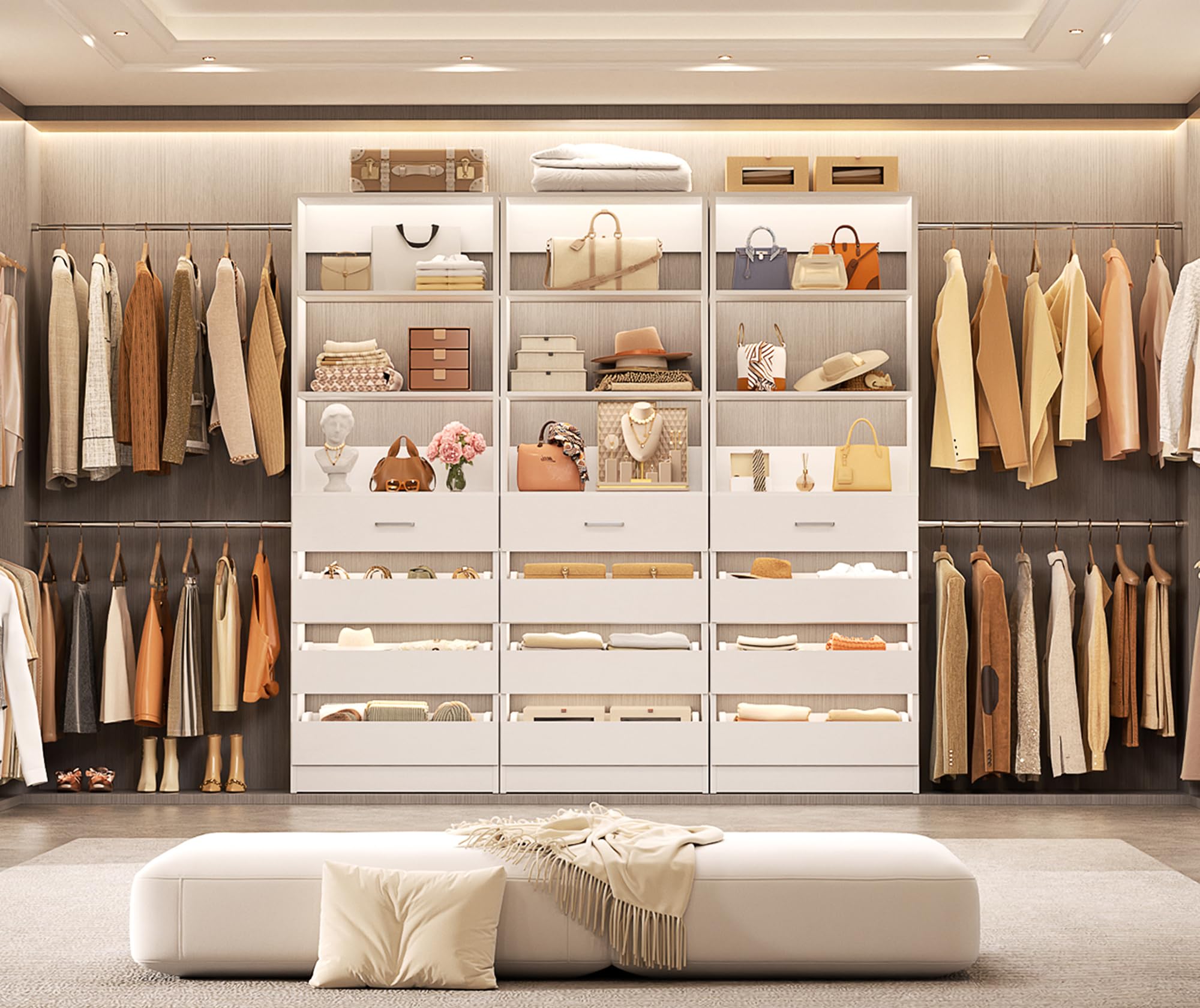 Closet System with 12 Drawers