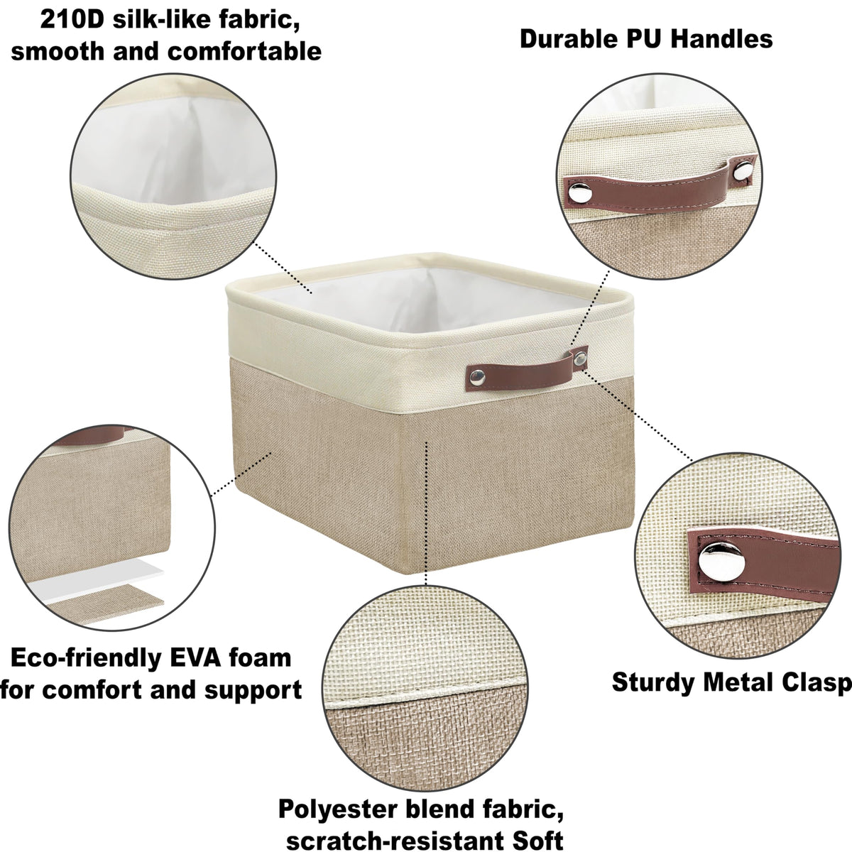 15" x 11" Large Fabric Storage Bin (3 Count)