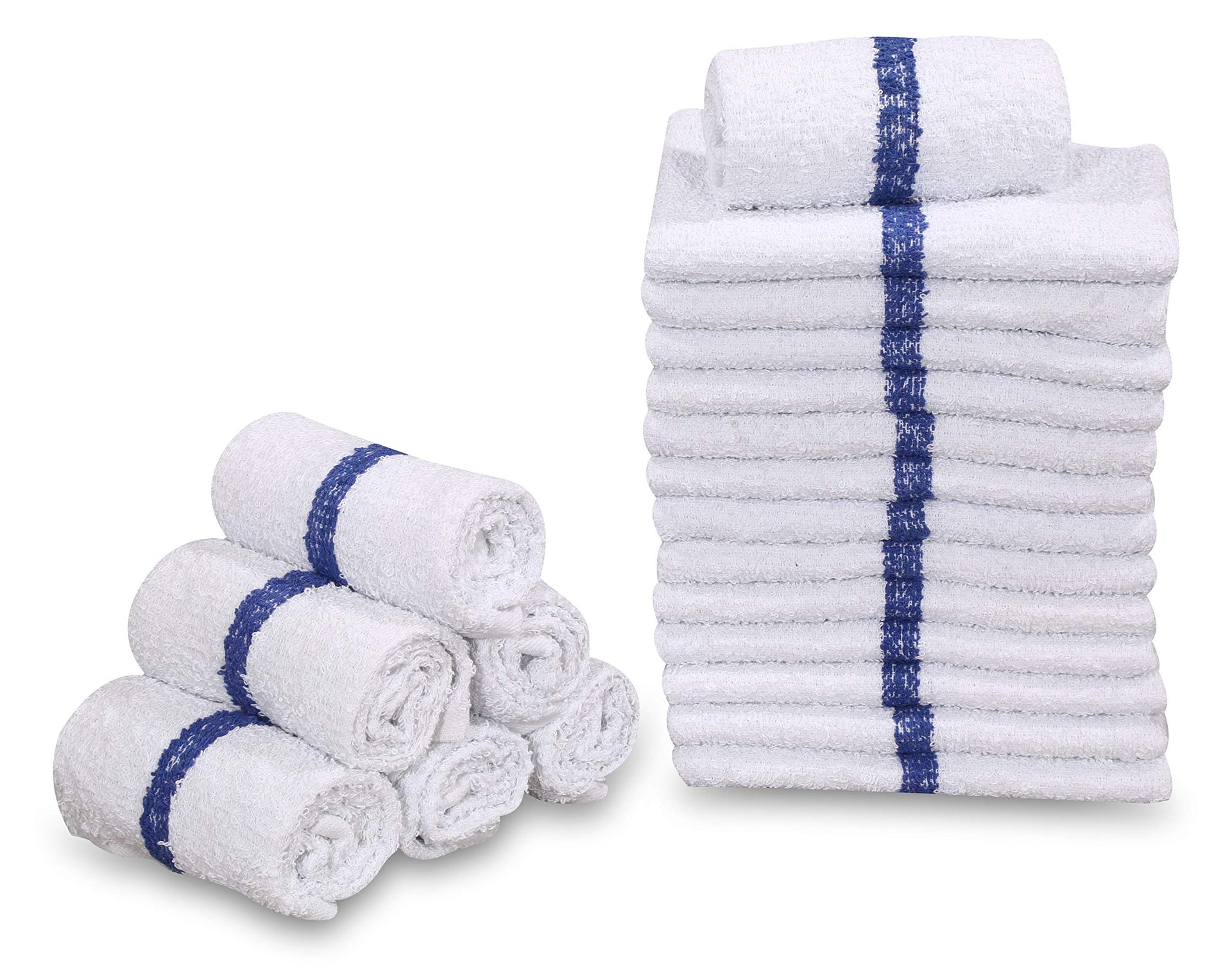 120 PC New Cotton Blend White Restaurant Bar Mops Kitchen Towels 28oz (120 Count)