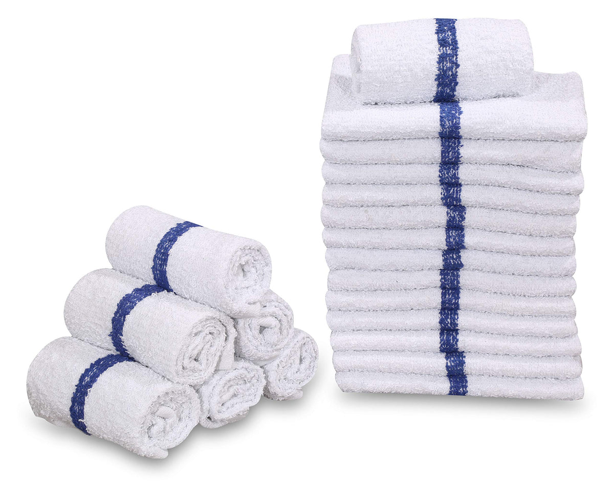 60 PC New Cotton Blend White Restaurant Bar Mops Kitchen Towels 28oz (60 Count)