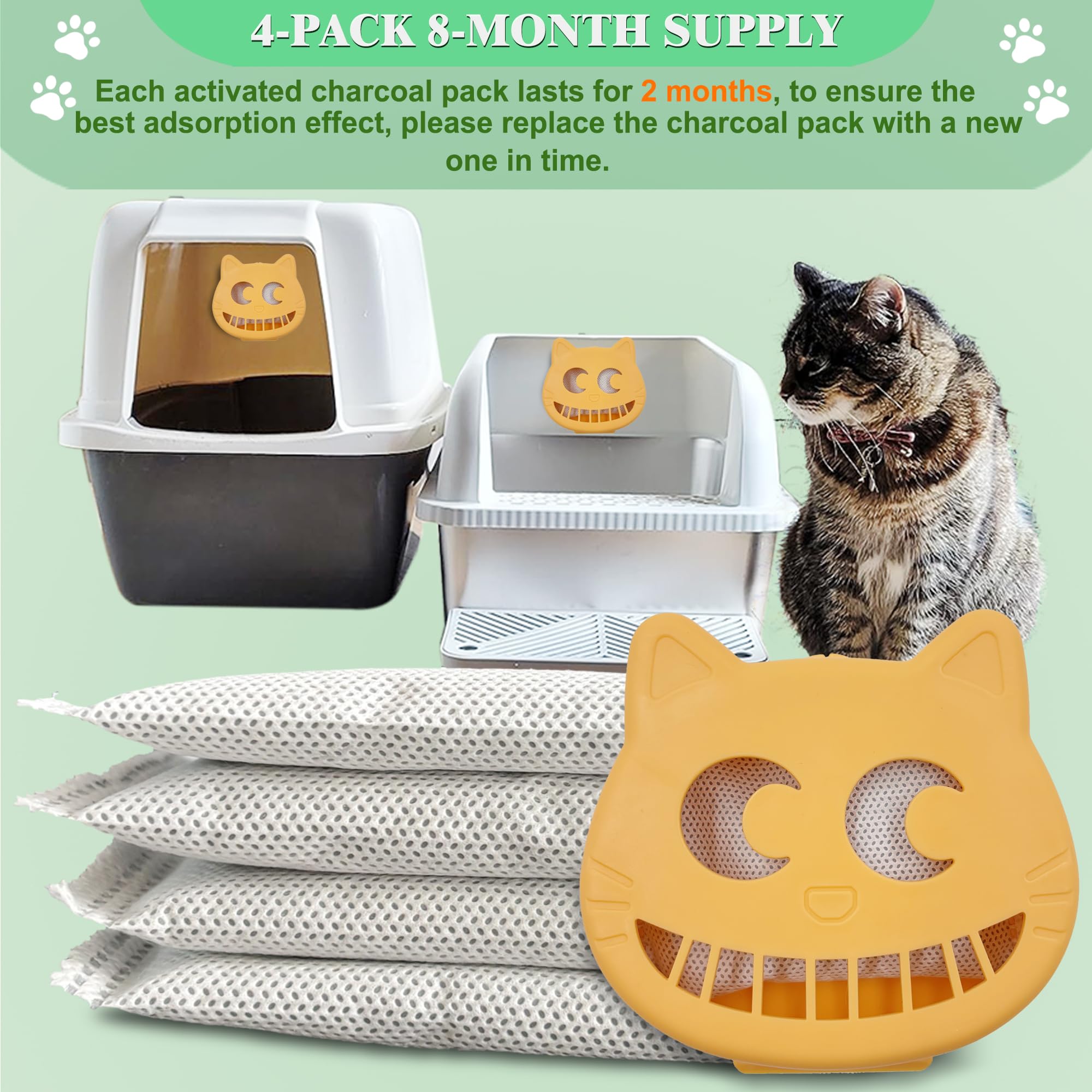Unscented Cat Litter Box Deodorizer for Fumoi Automatic Litter Box (4 Count)