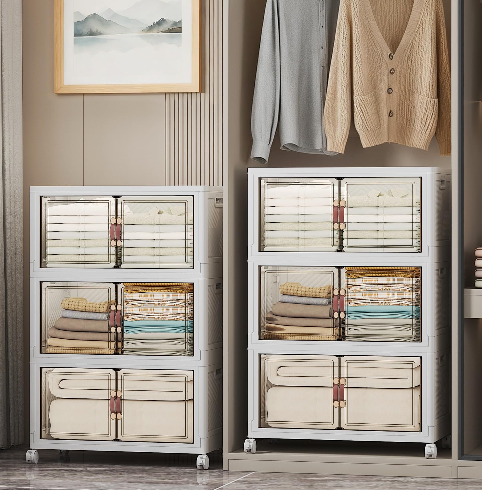Stackable Storage Bins (6 Count)