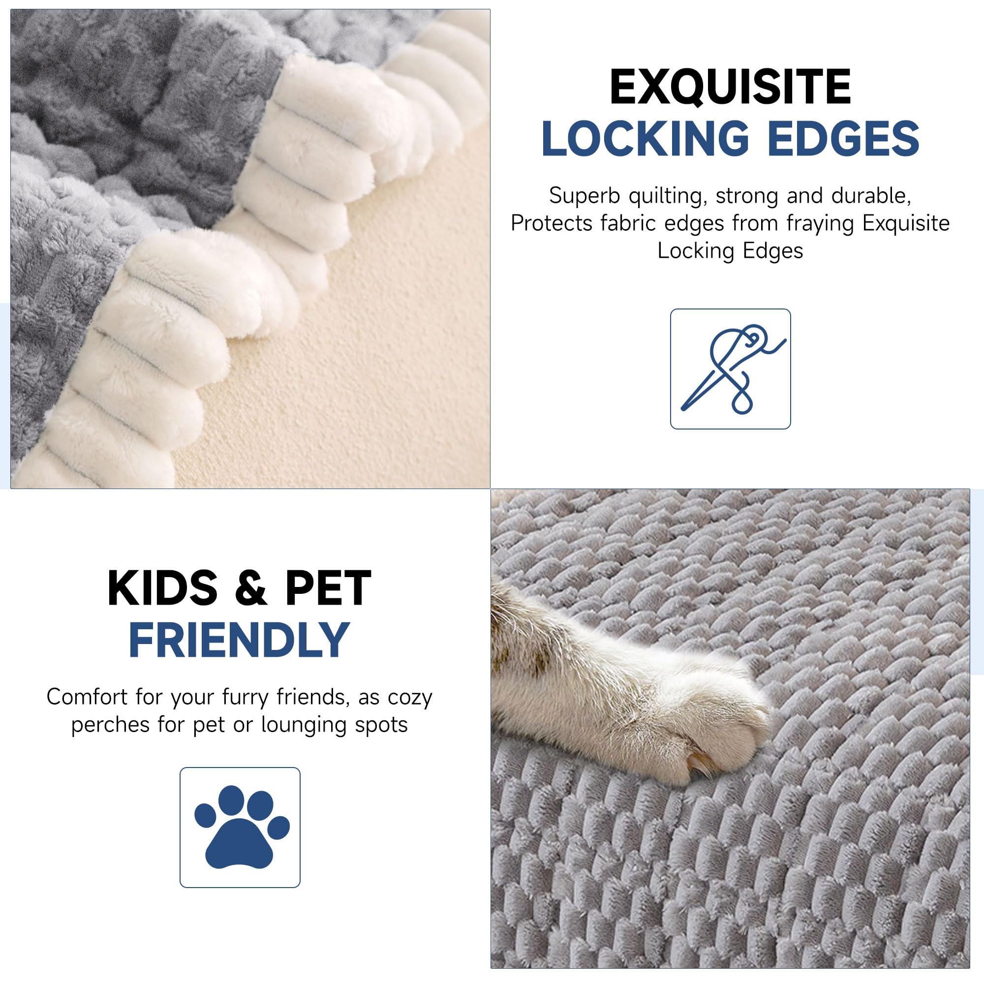 Couch Cover for Dogs Washable Non Slip Pet Couch Covers Sofa Protector (3 Count)