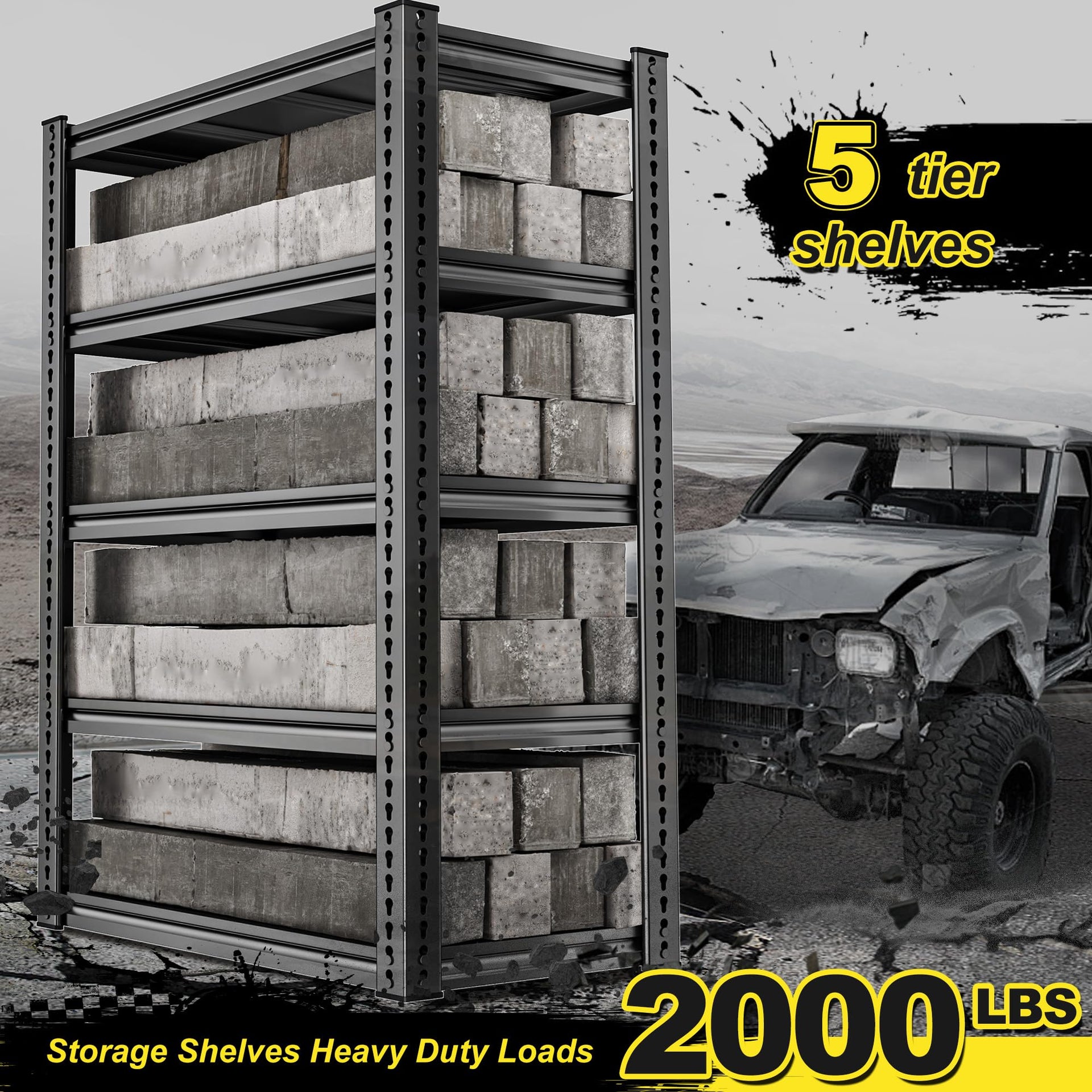 Garage Shelving Load 2000 LBS