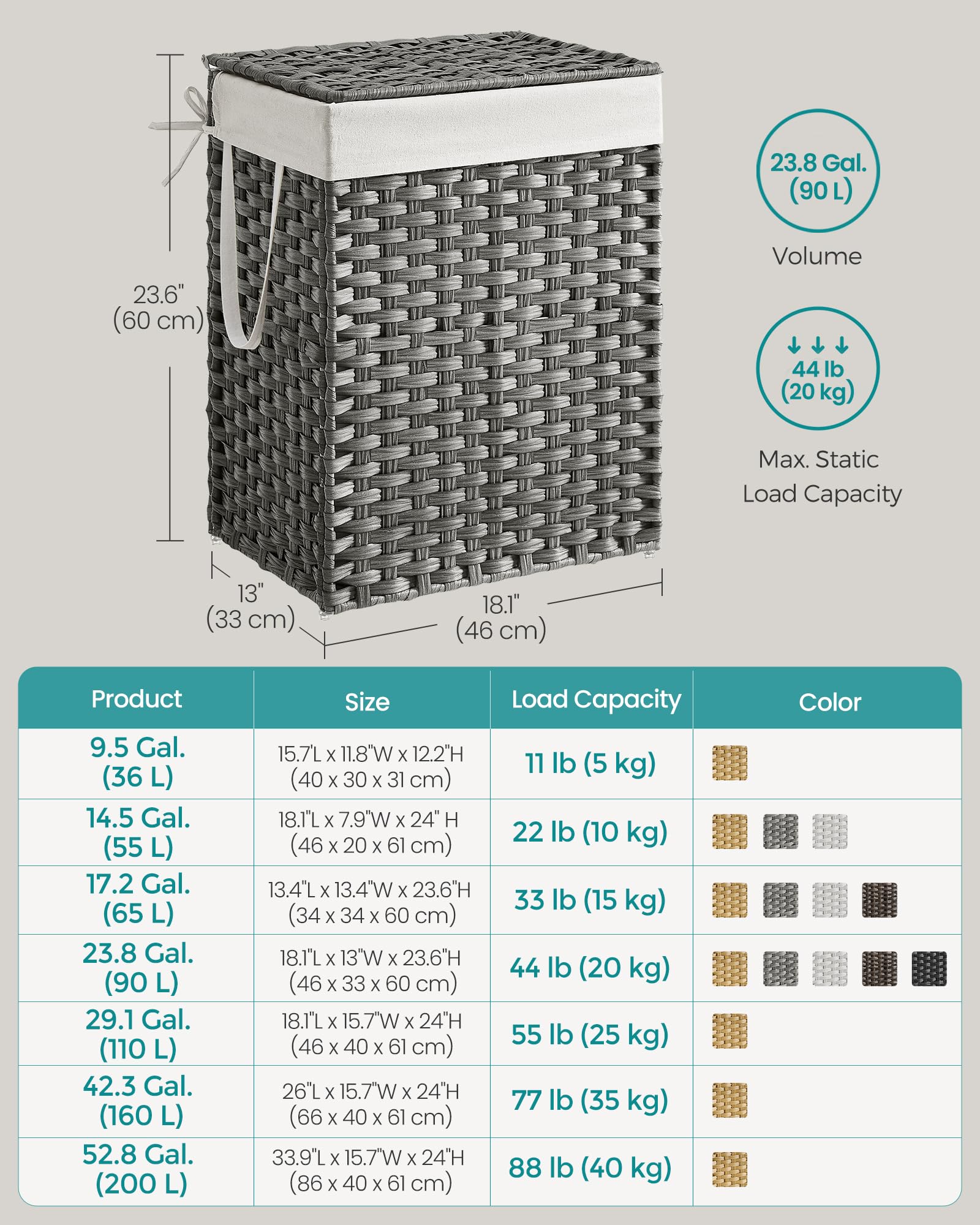 Laundry Hamper with Lid