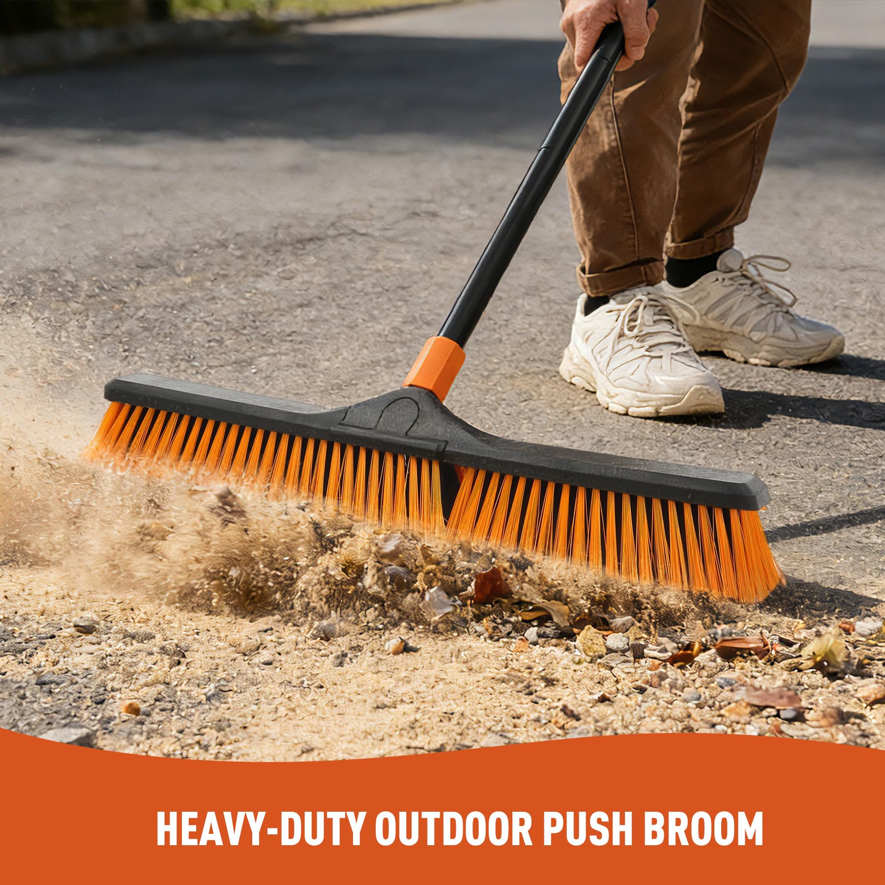 24" Push Broom Brush Outdoor for Shop
