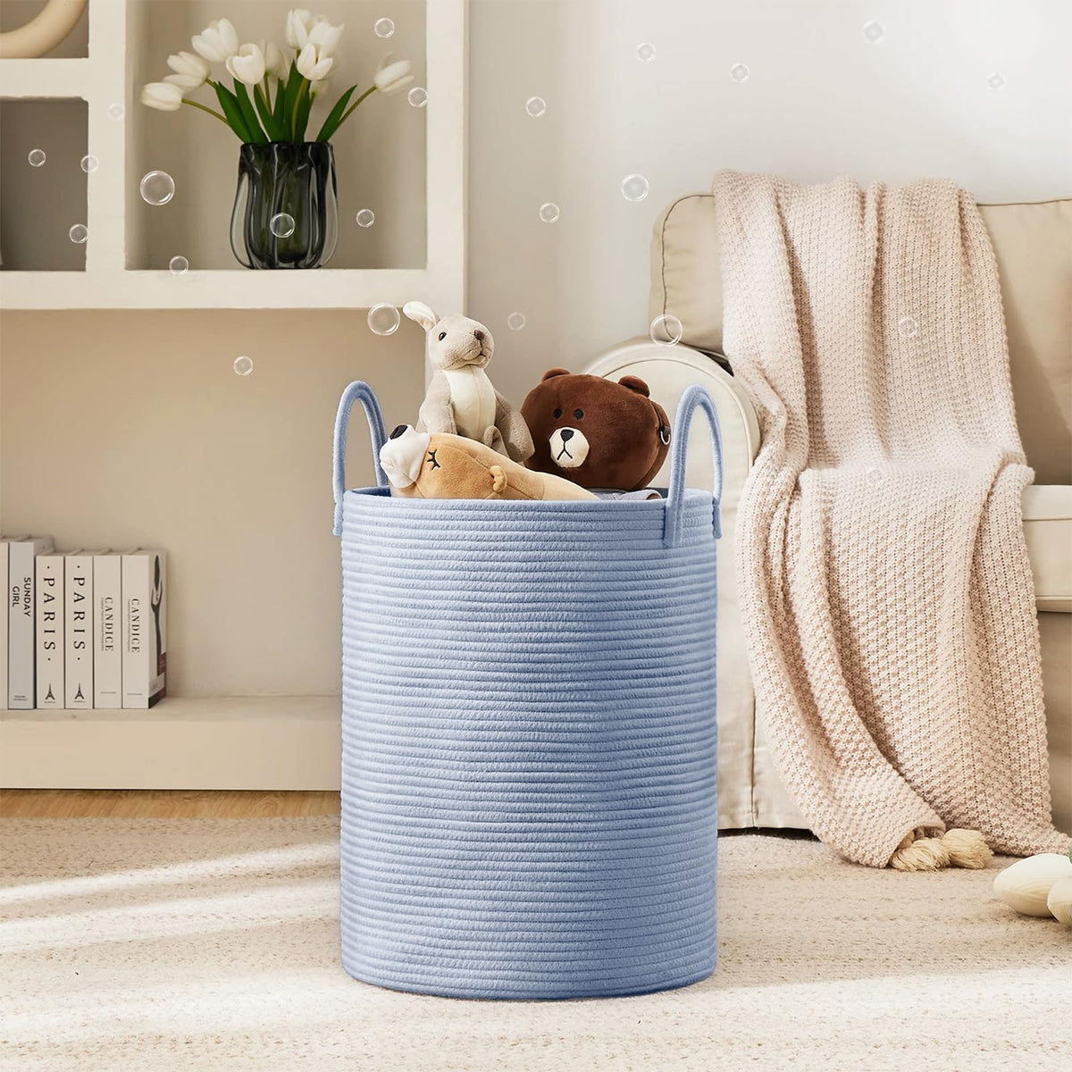 Cotton Rope Laundry Hamper Basket (1961.2133 Fl Oz) - ModHome Supplies