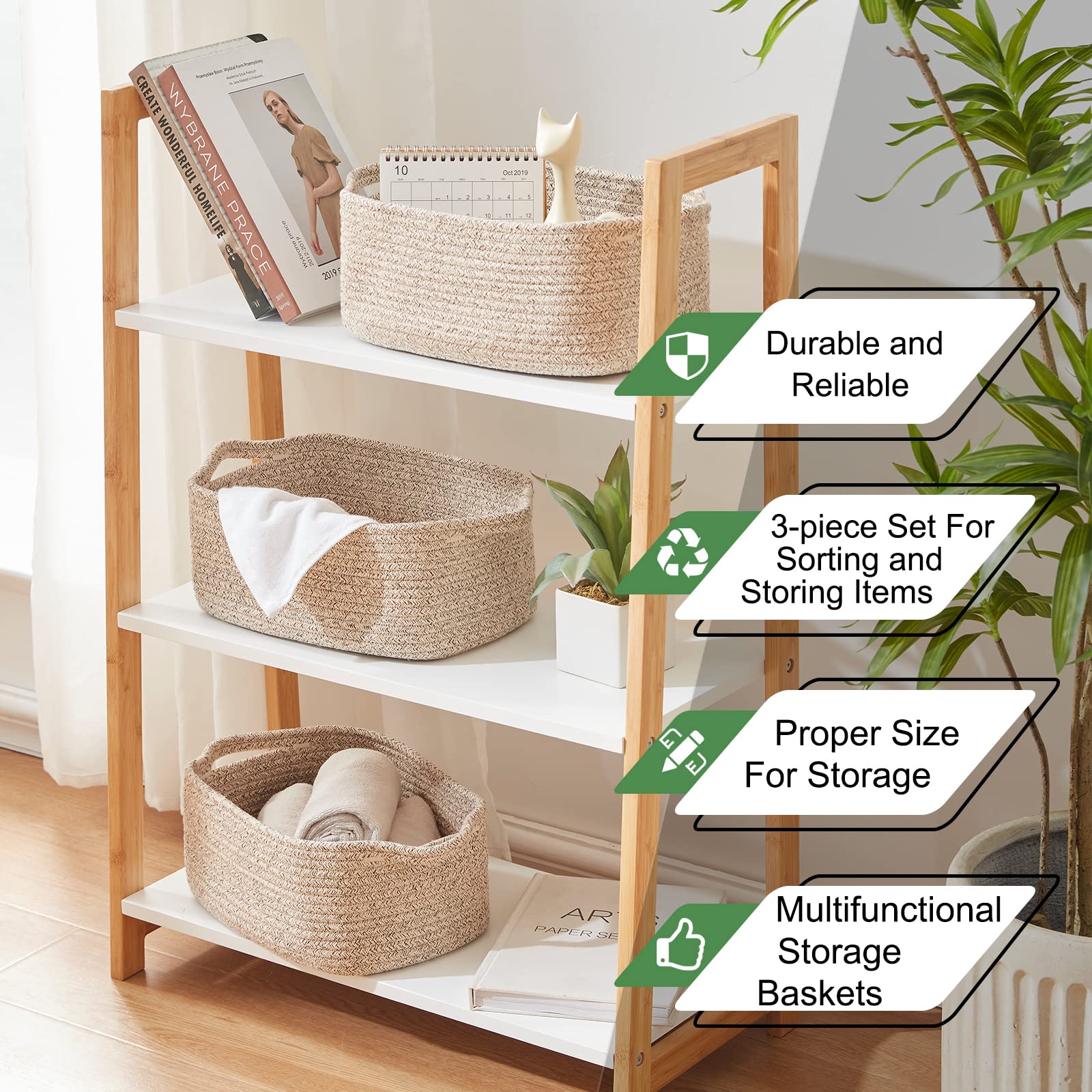 Cotton Rope Baskets (3 Count)