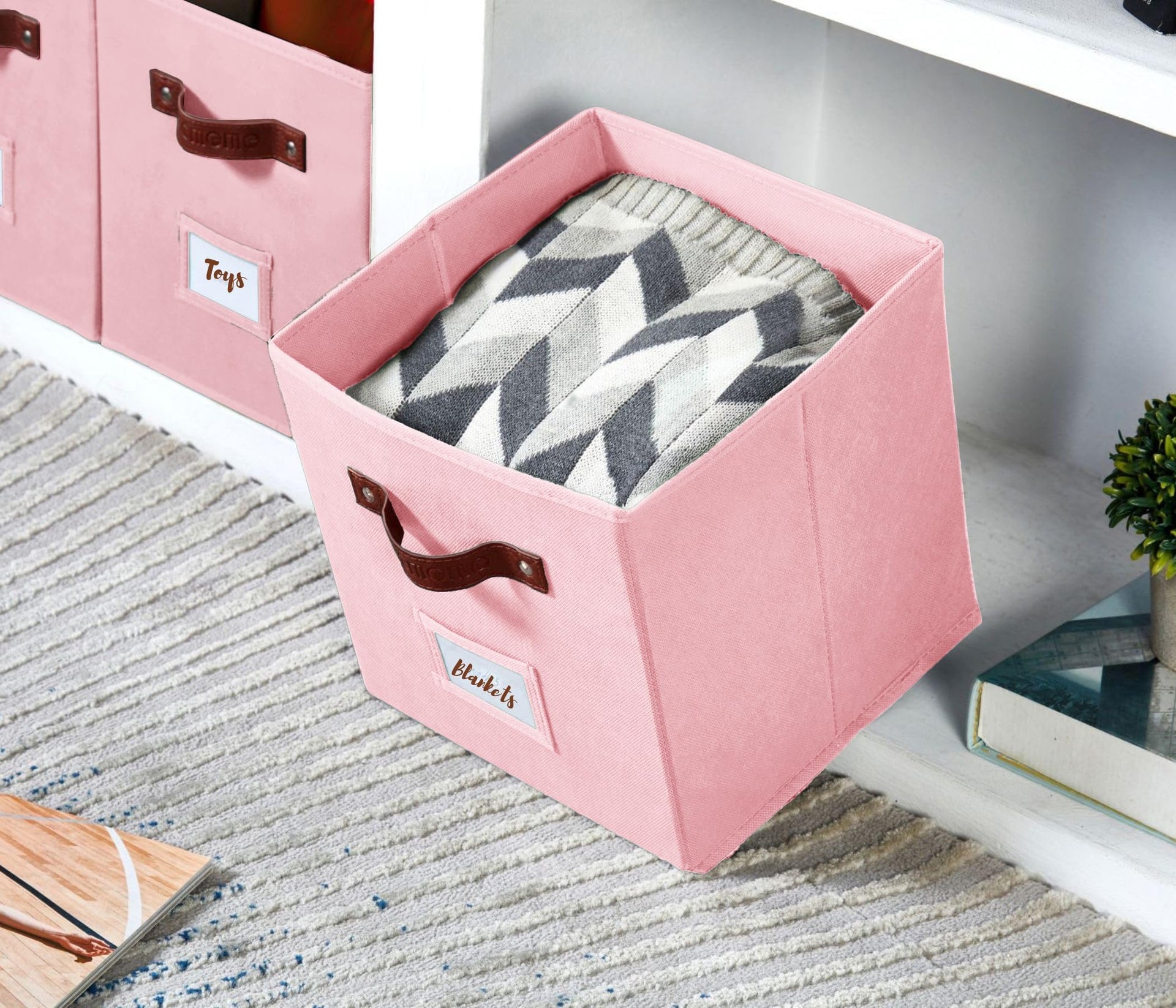Storage Bins Cube Storage Bin with Labels (6 Count)