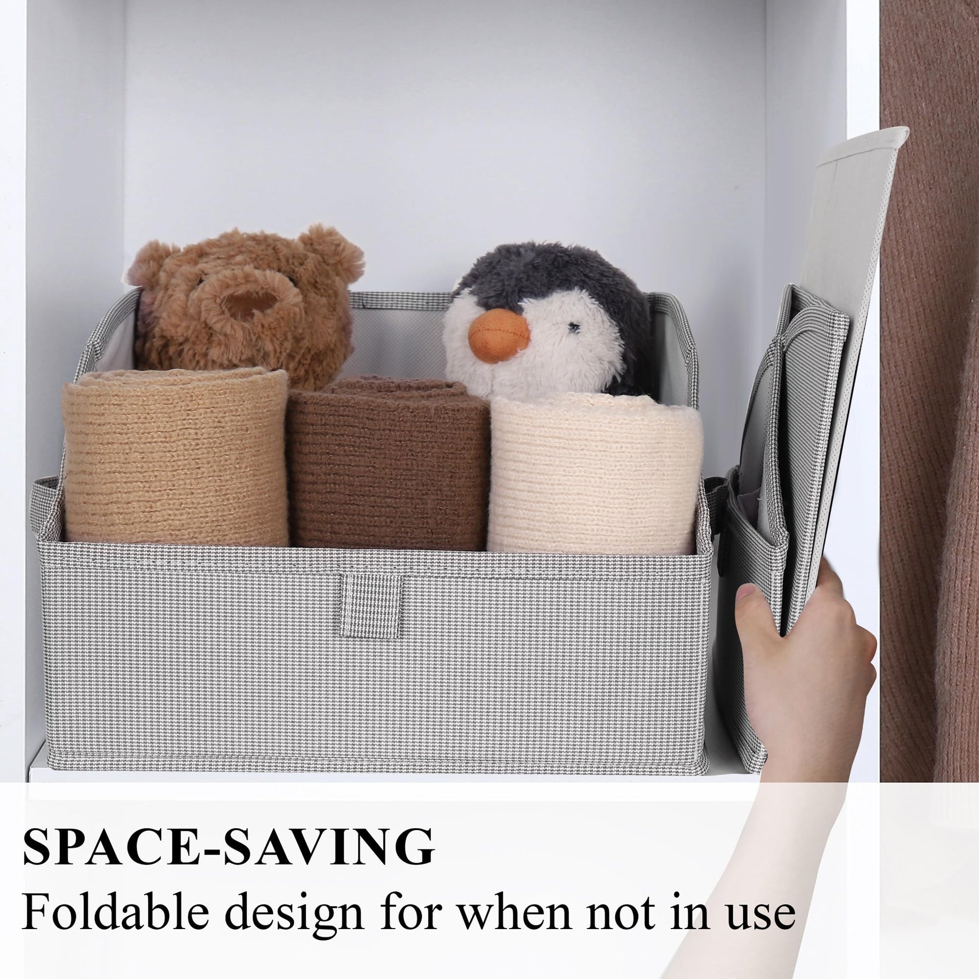 Closet Storage Bins with Handles (3 Count)