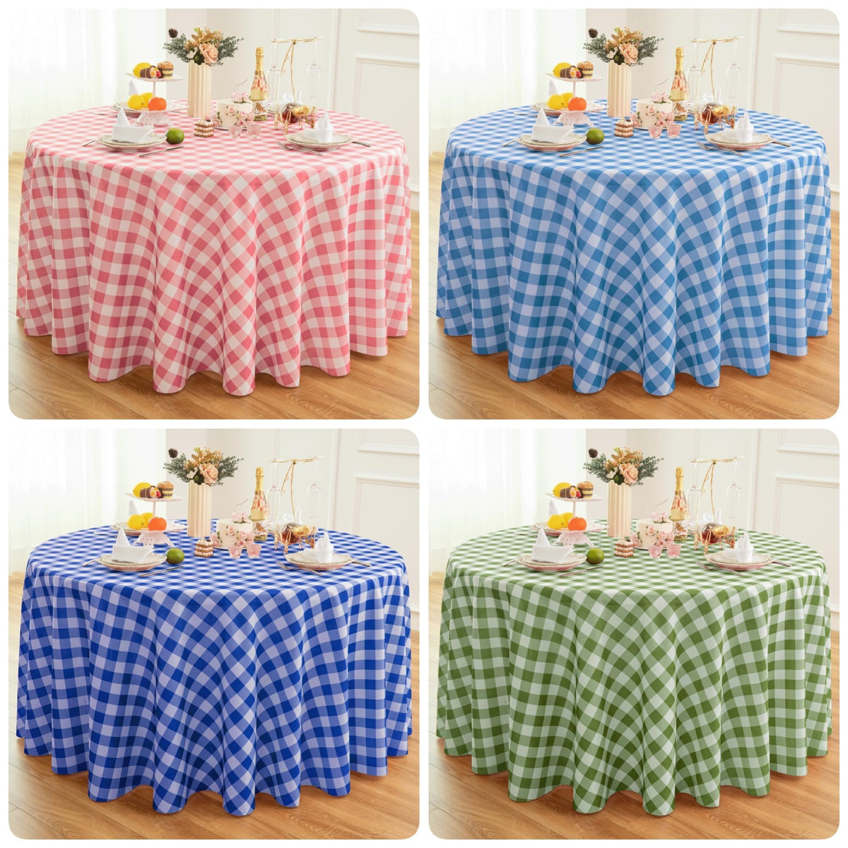 Waterproof Plaid Tablecloth Fabric
