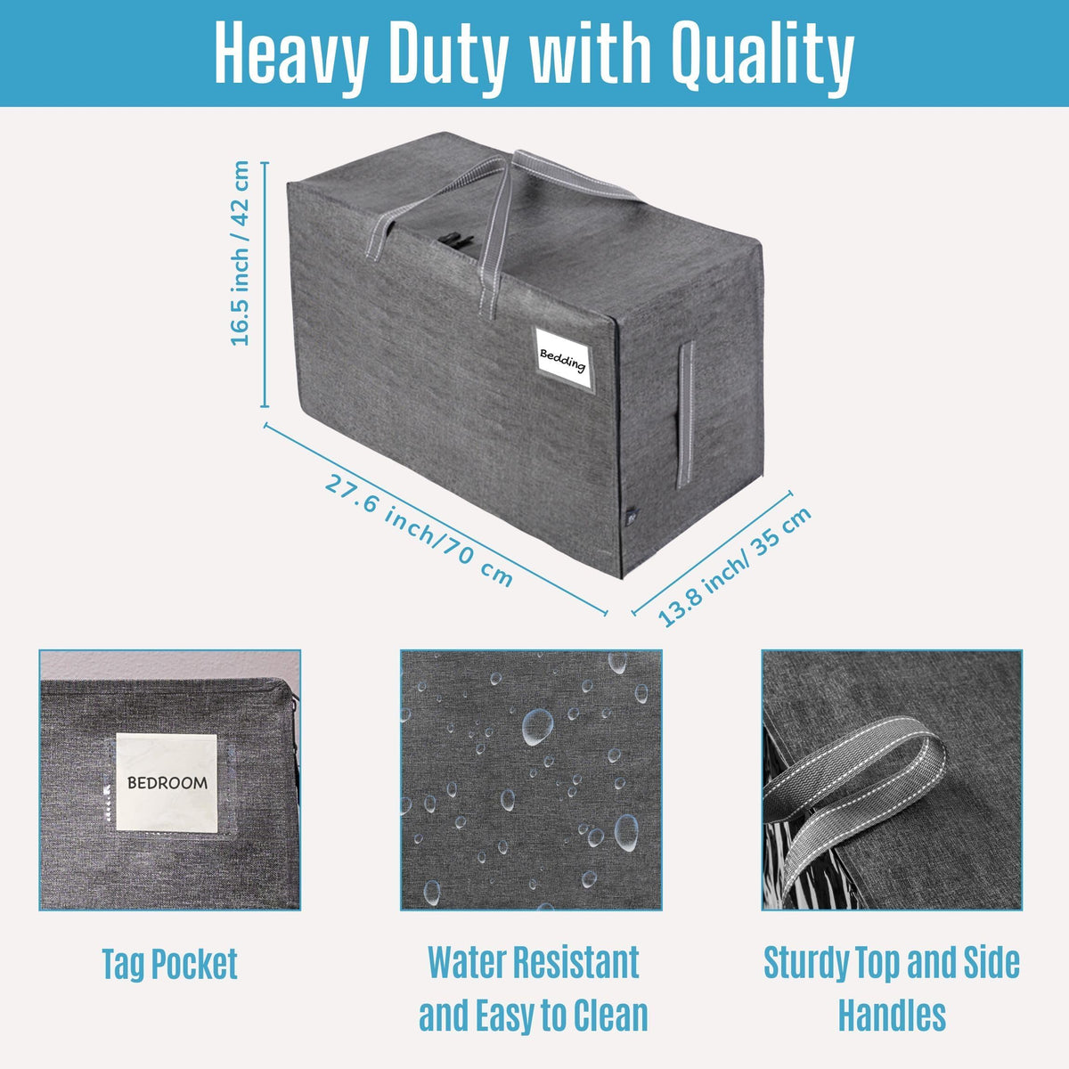 10 Pack Extra Large Heavy Duty Moving Bags with Wide Opening & Reinforced Handles (10 Count)
