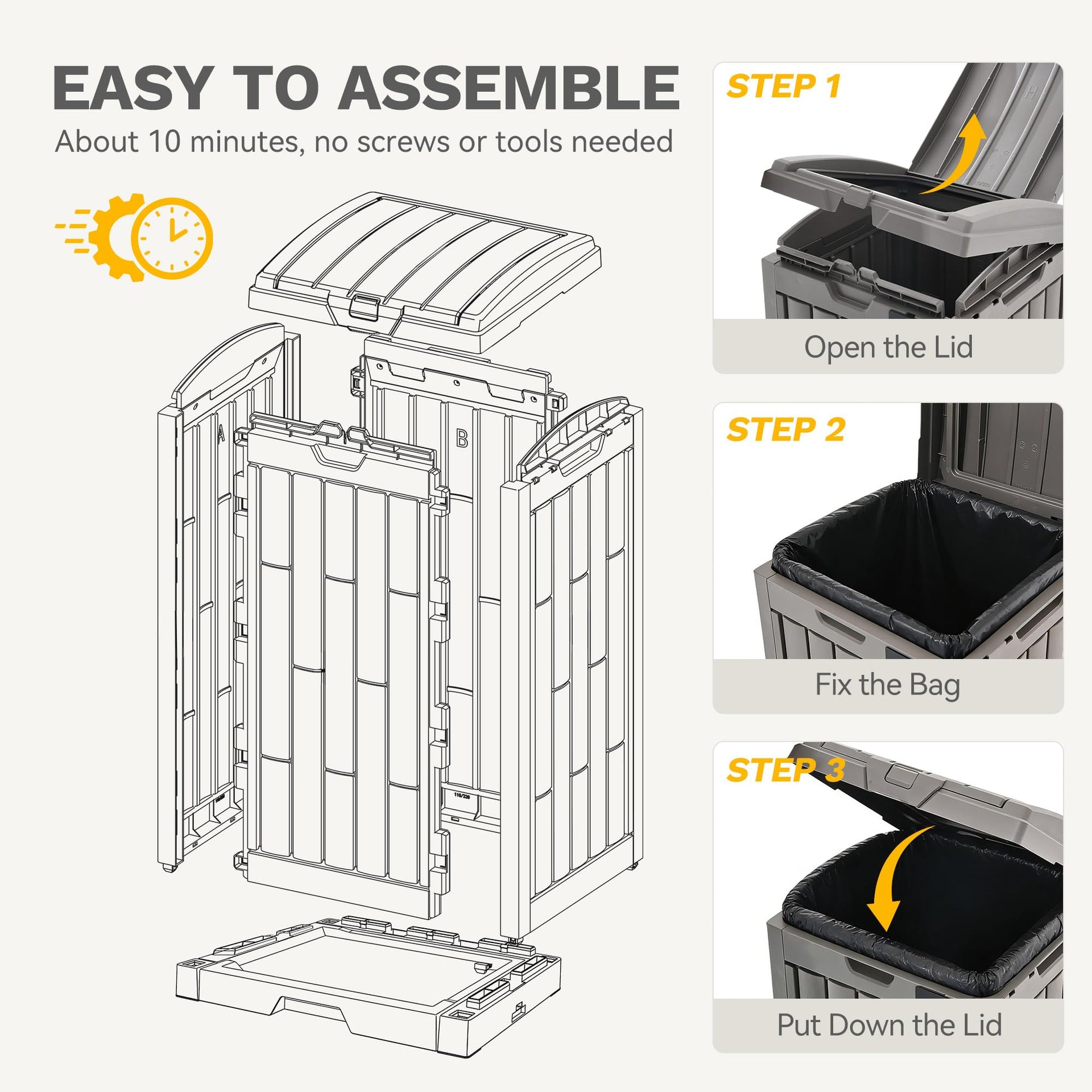 38 Gallon Outdoor Trash Can