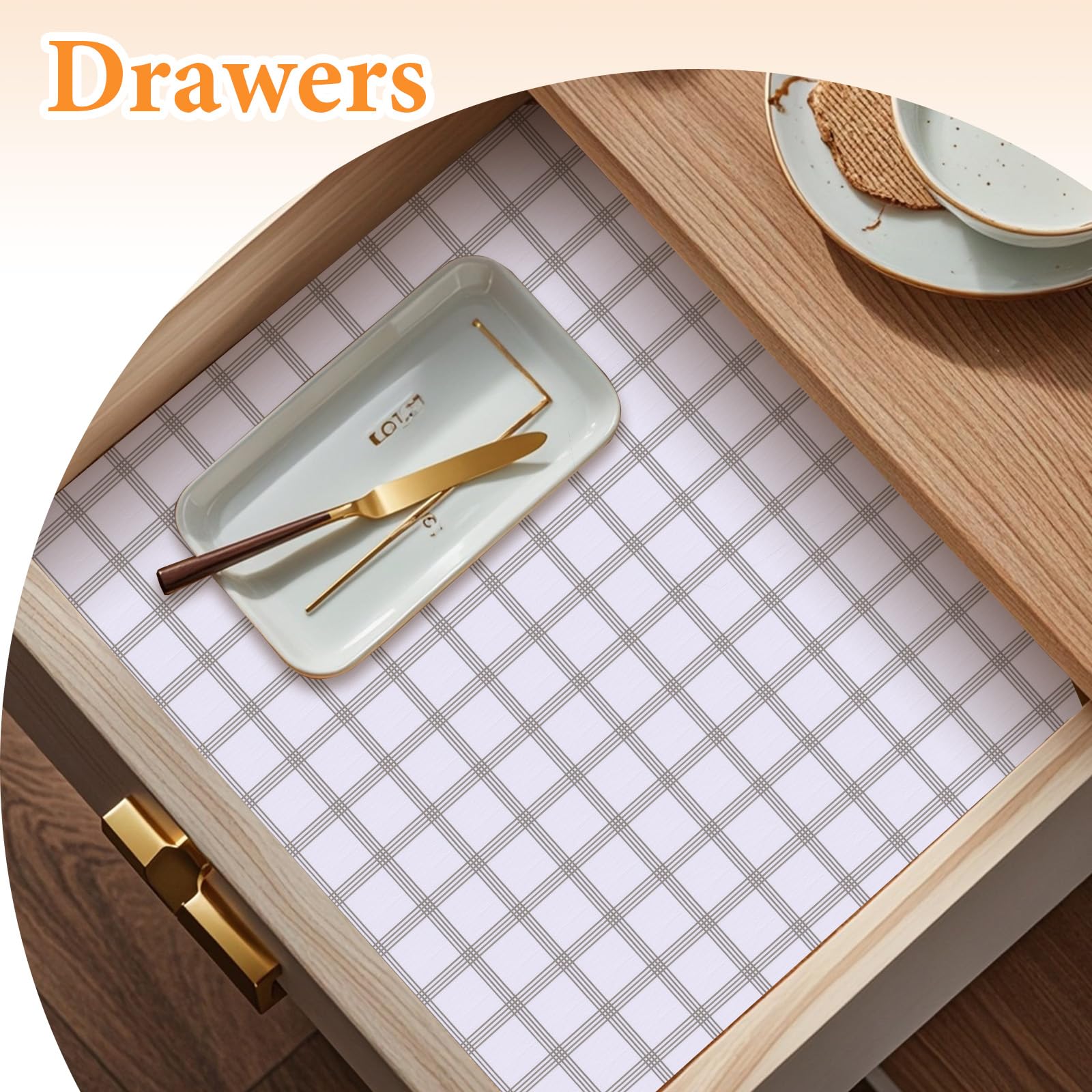 Shelf Liner for Kitchen Cabinets Non Adhesive Drawer Liner Non